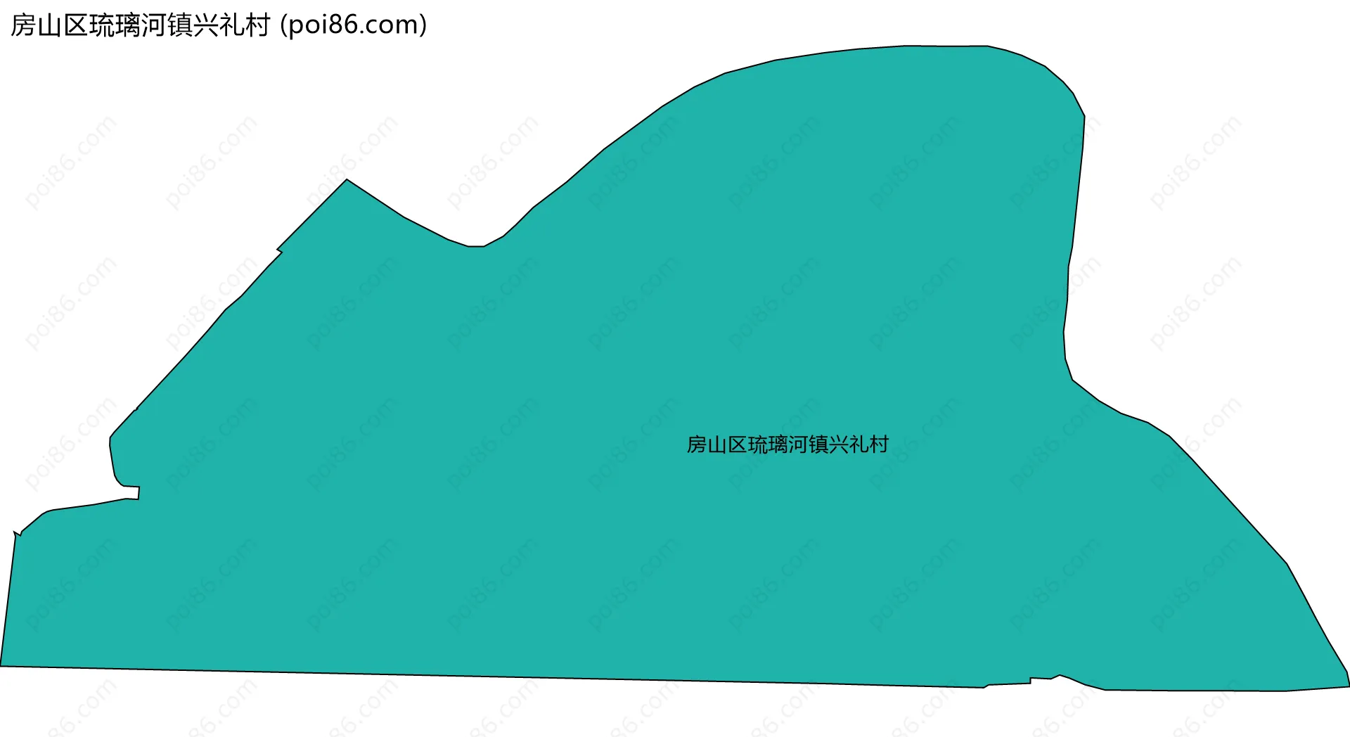 房山区琉璃河镇兴礼村边界地图