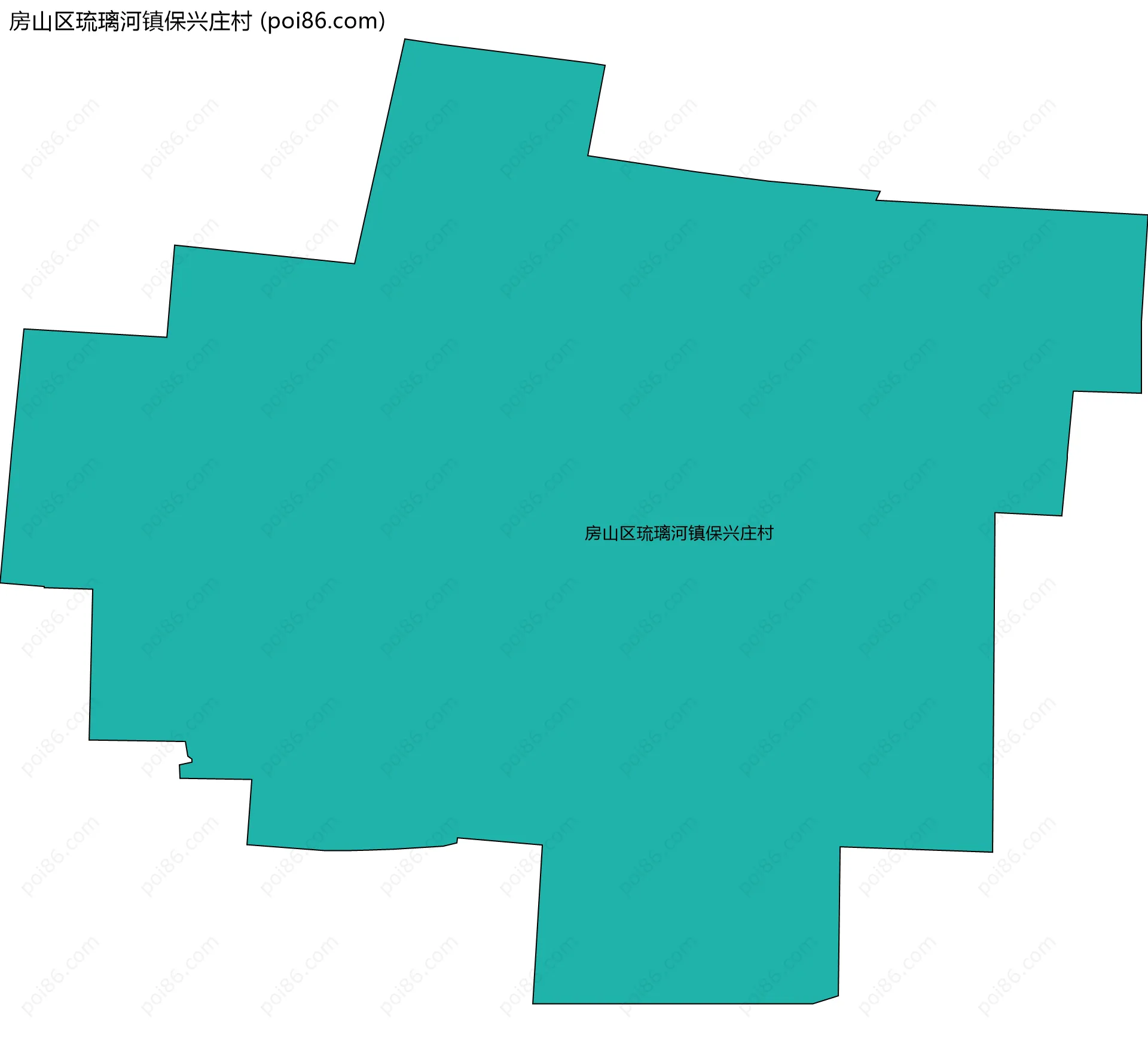 房山区琉璃河镇保兴庄村边界地图