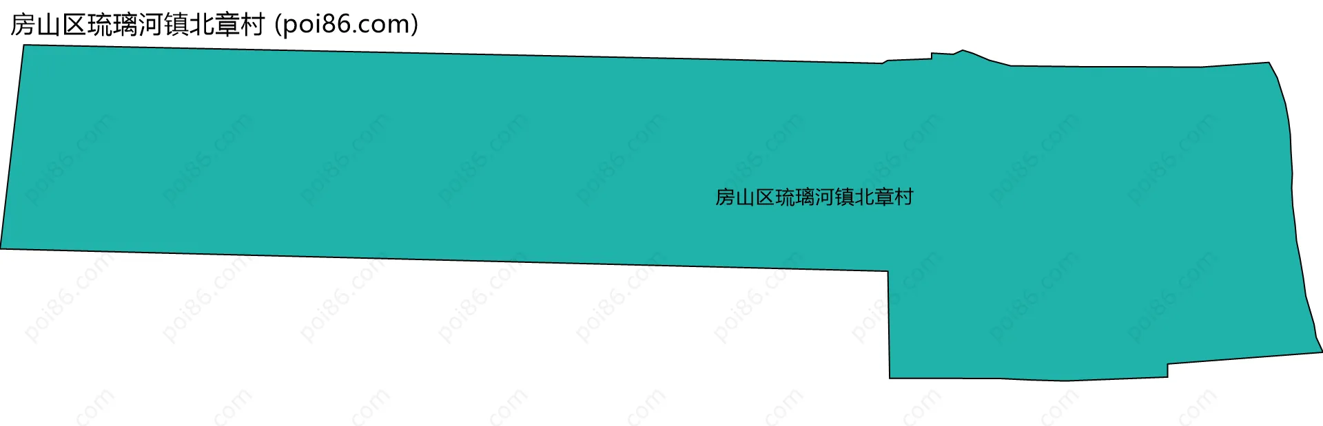 房山区琉璃河镇北章村边界地图