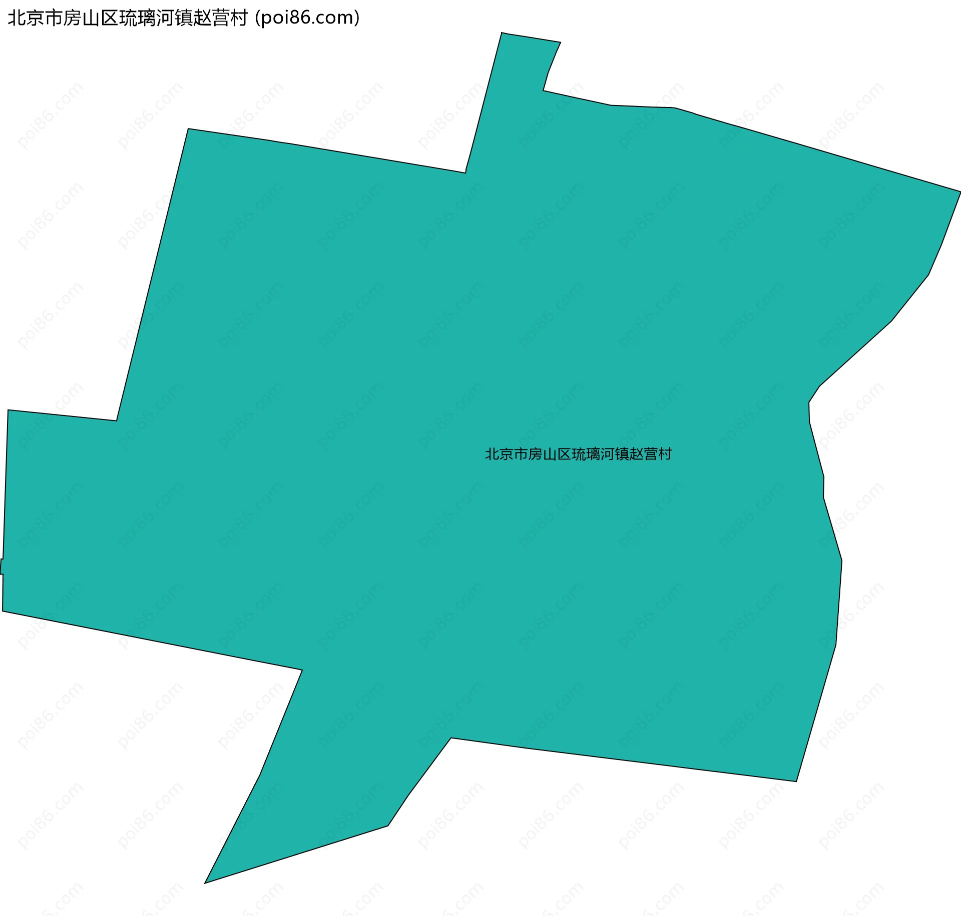 北京市房山区琉璃河镇赵营村边界地图