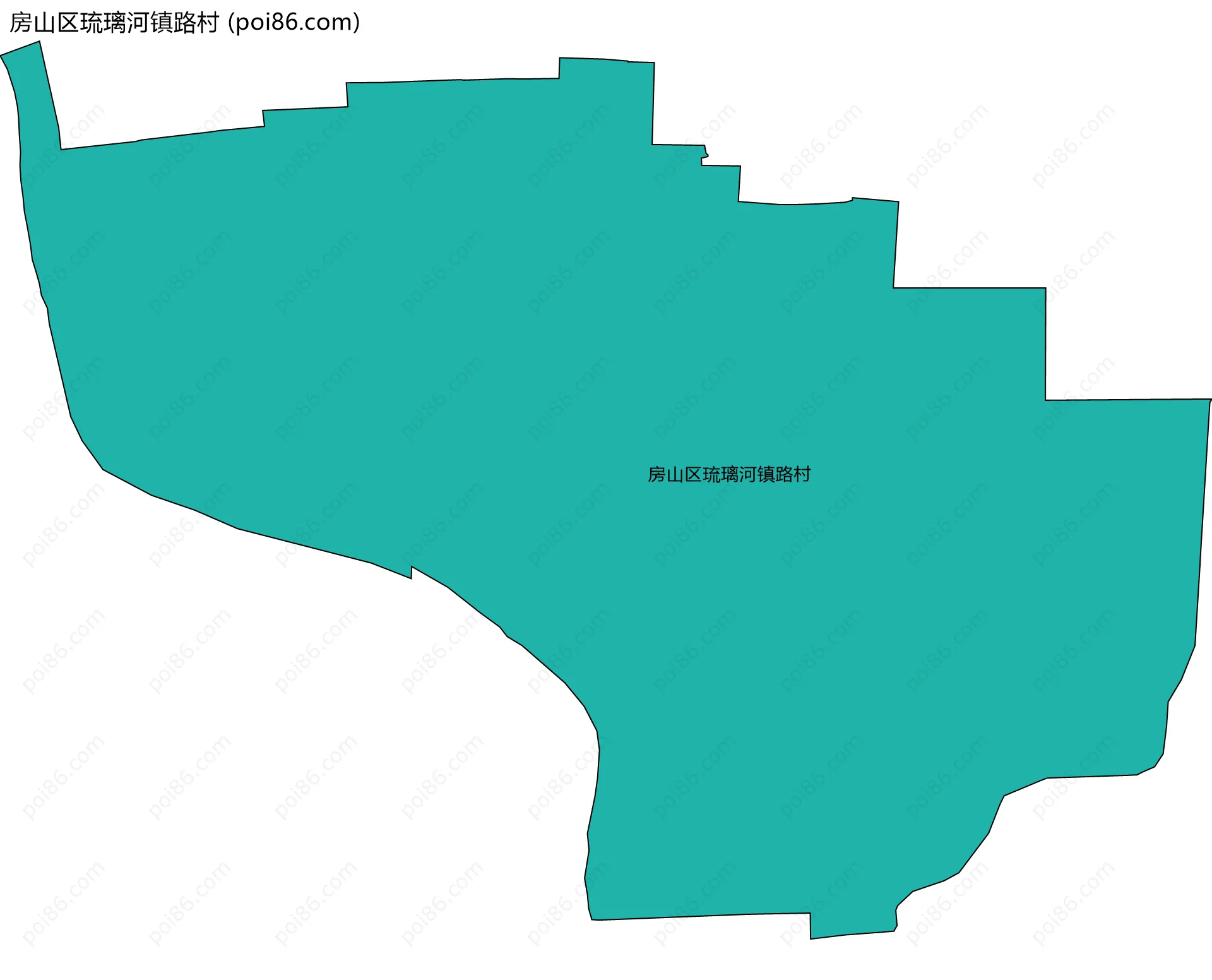 房山区琉璃河镇路村边界地图