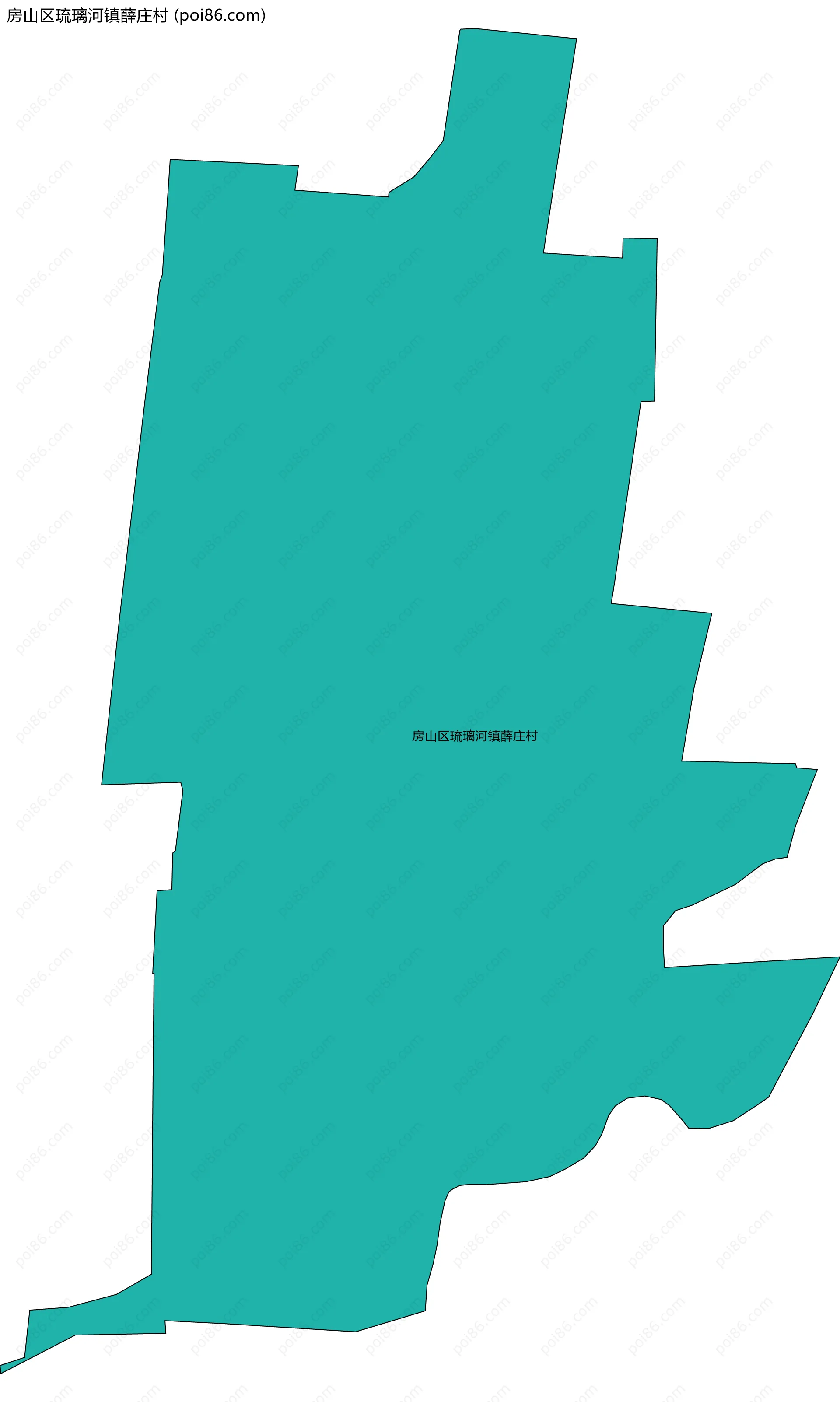 房山区琉璃河镇薛庄村边界地图