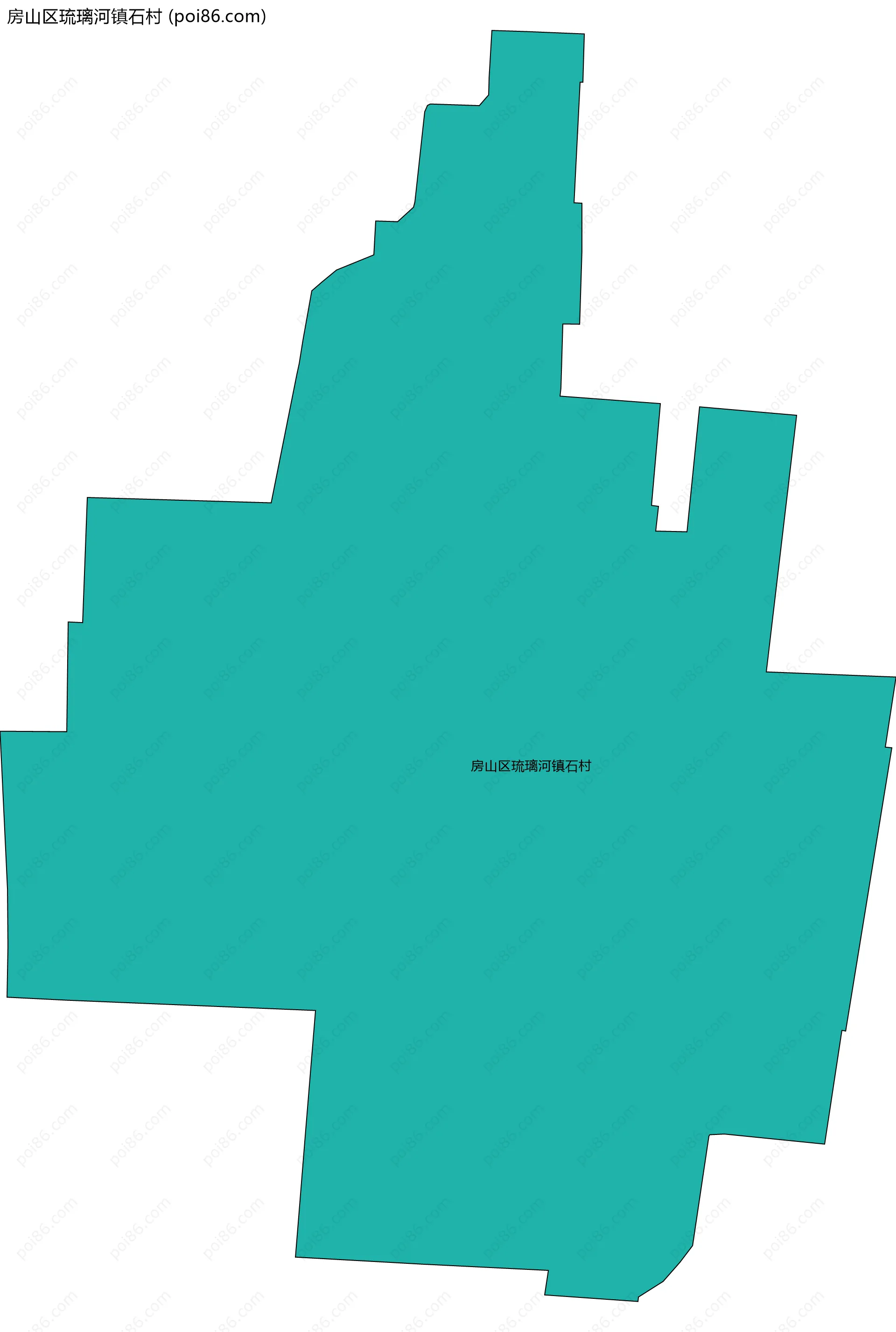 房山区琉璃河镇石村边界地图