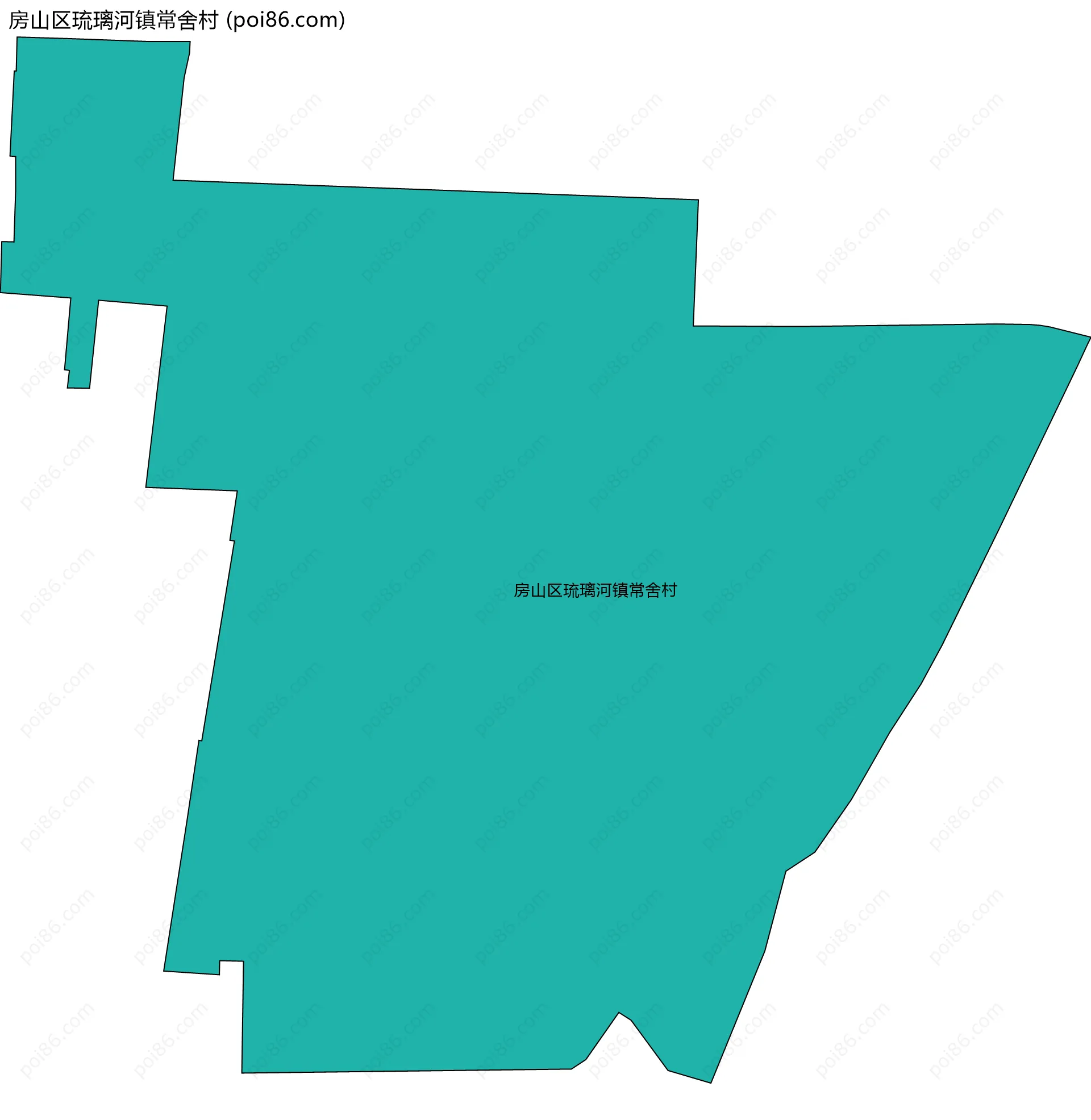 房山区琉璃河镇常舍村边界地图