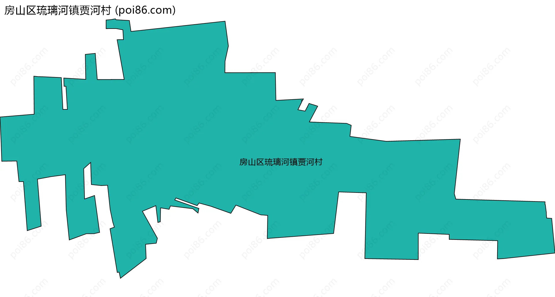 房山区琉璃河镇贾河村边界地图
