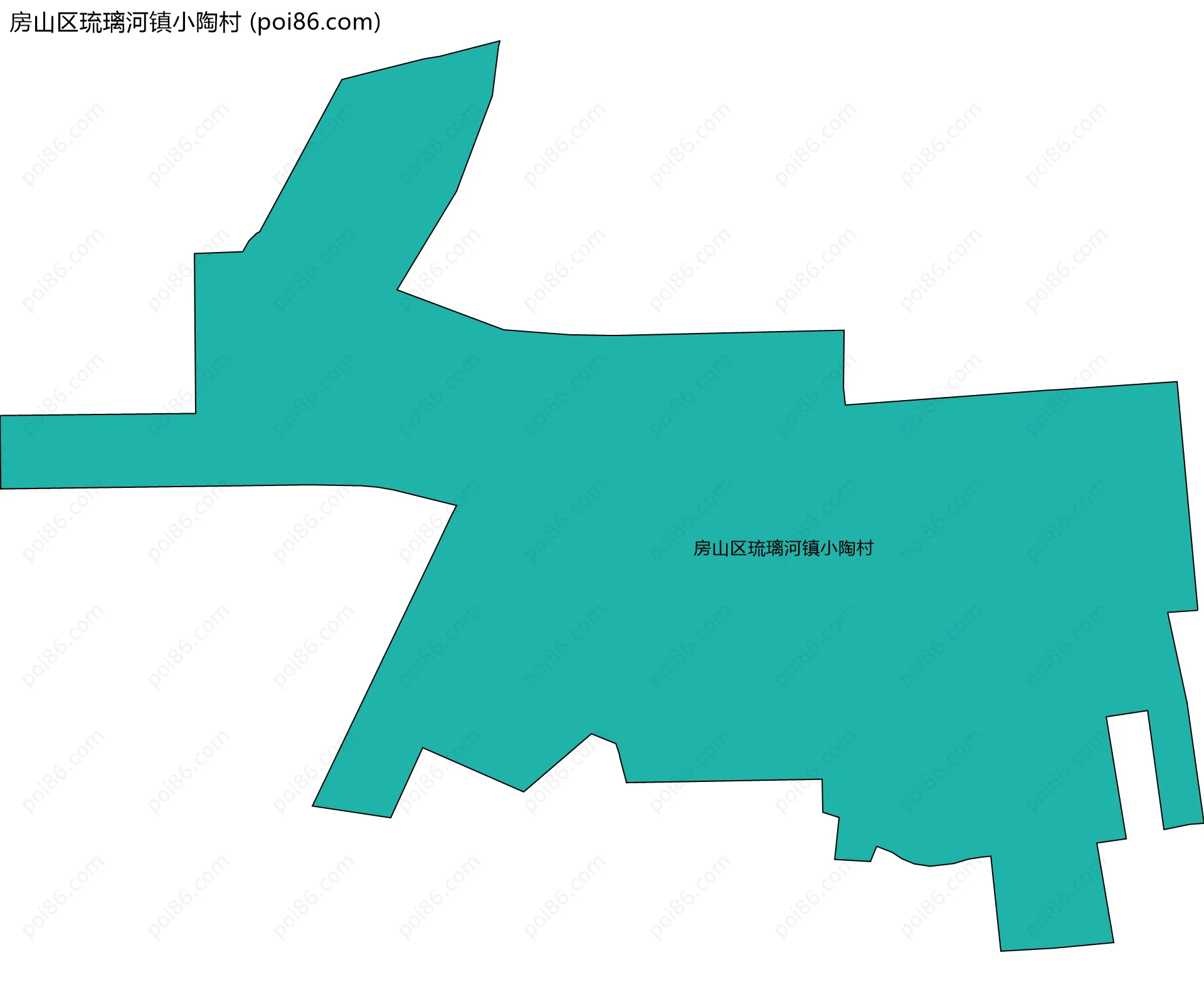 房山区琉璃河镇小陶村边界地图