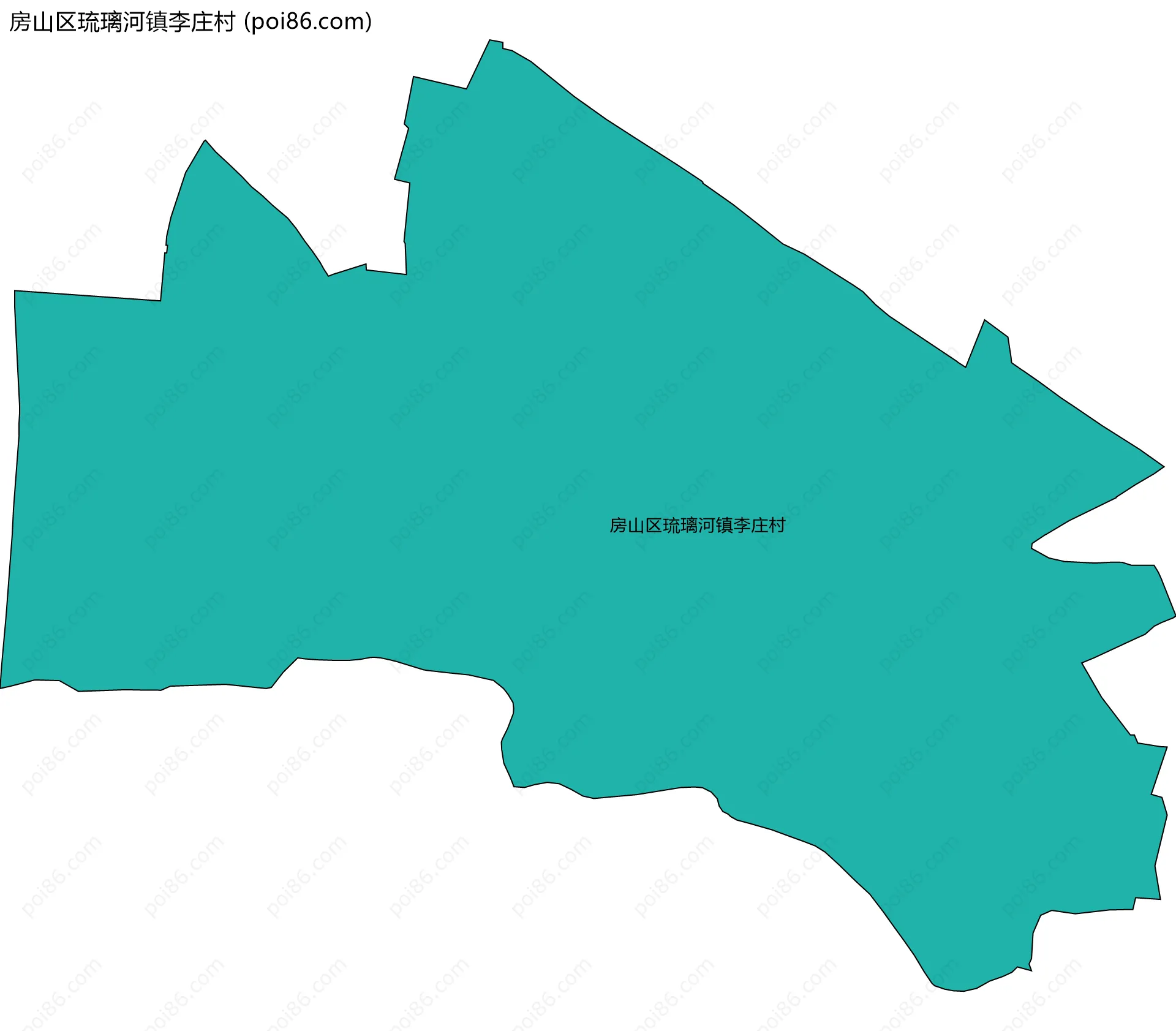 房山区琉璃河镇李庄村边界地图