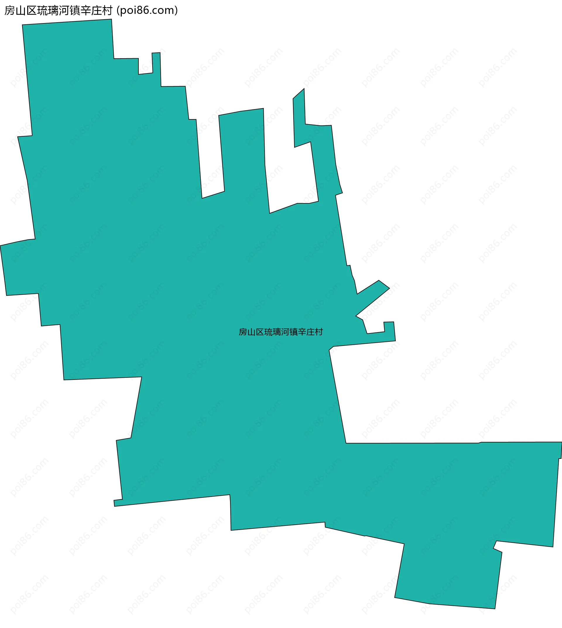 房山区琉璃河镇辛庄村边界地图