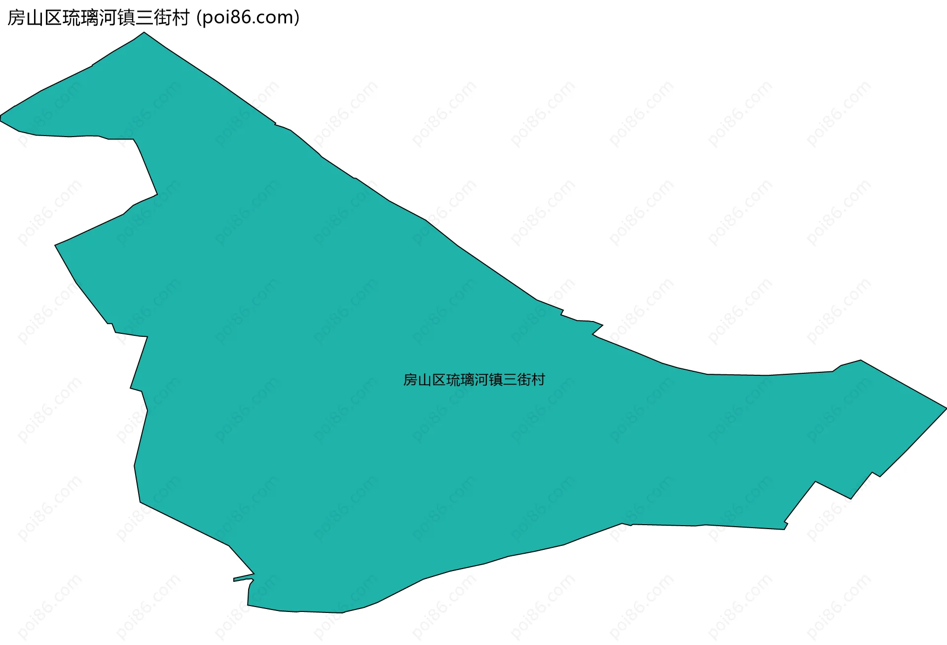 房山区琉璃河镇三街村边界地图