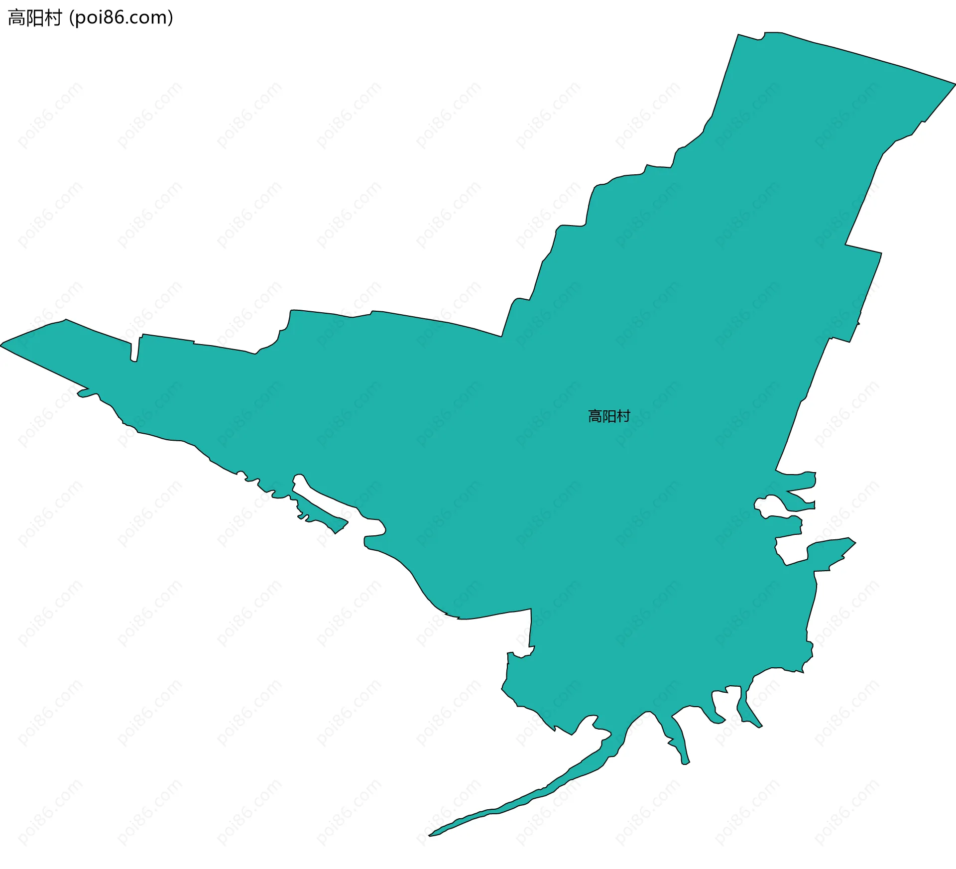 高阳村边界地图