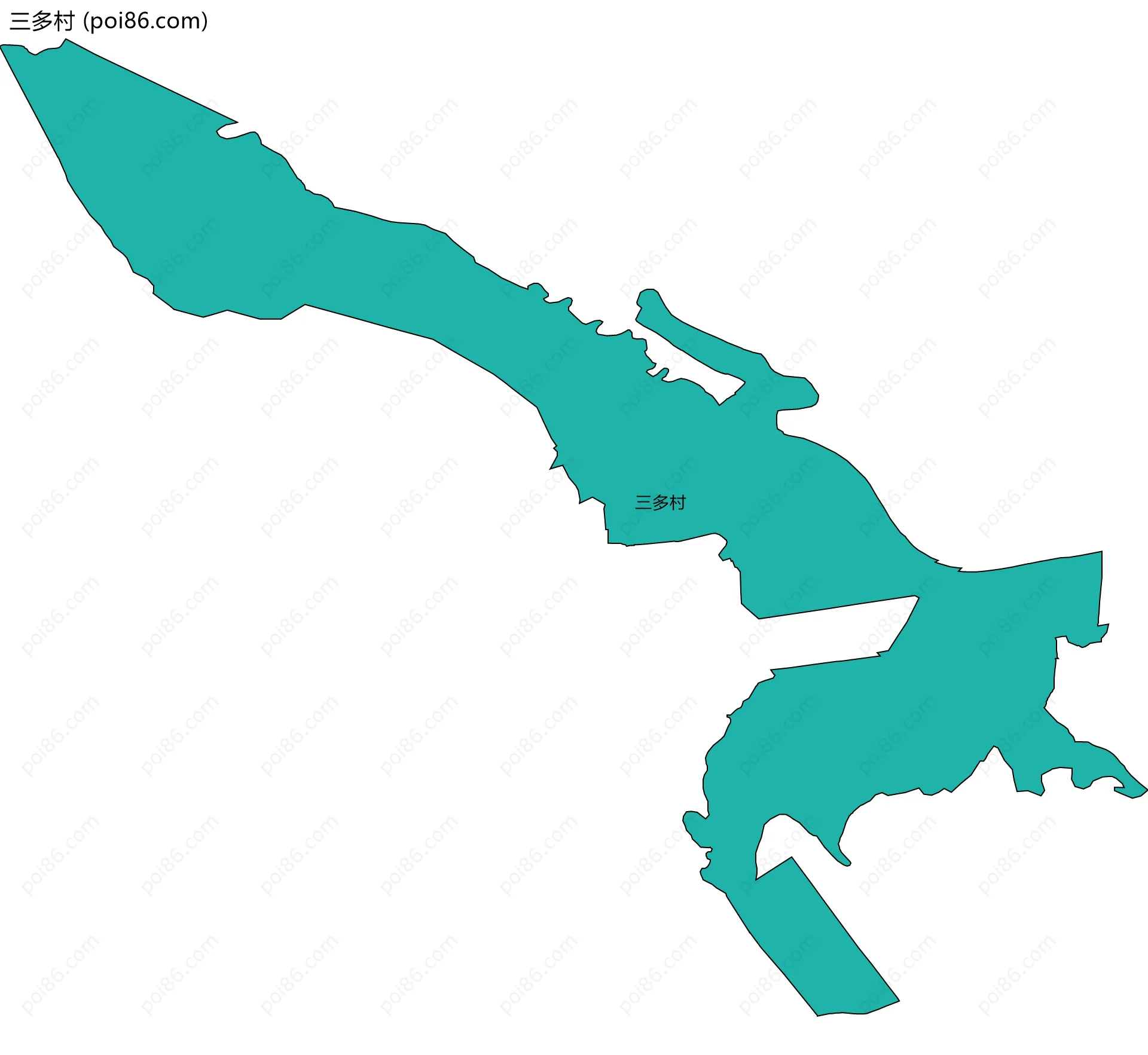 三多村边界地图