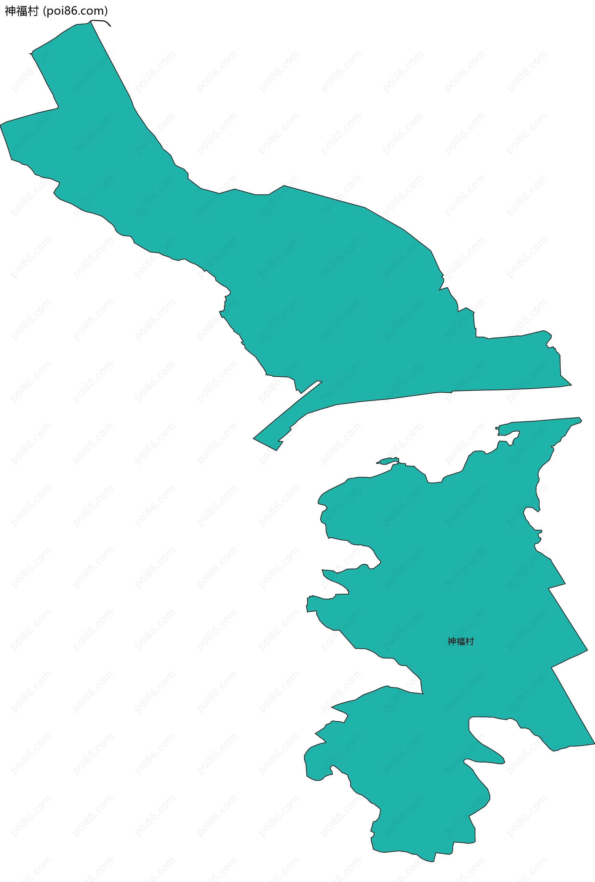 神福村边界地图