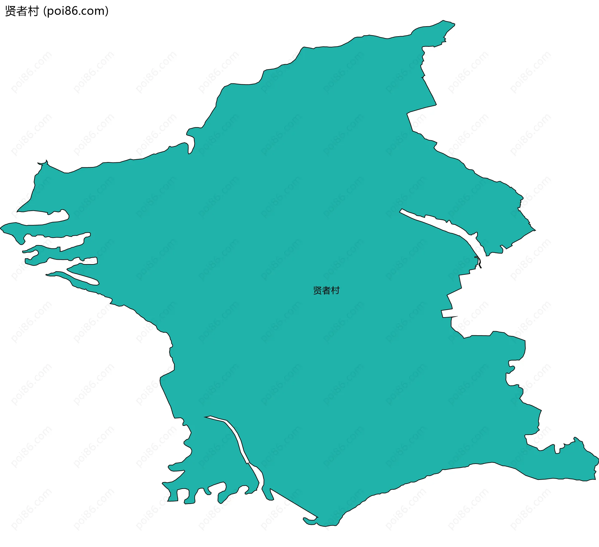 贤者村边界地图