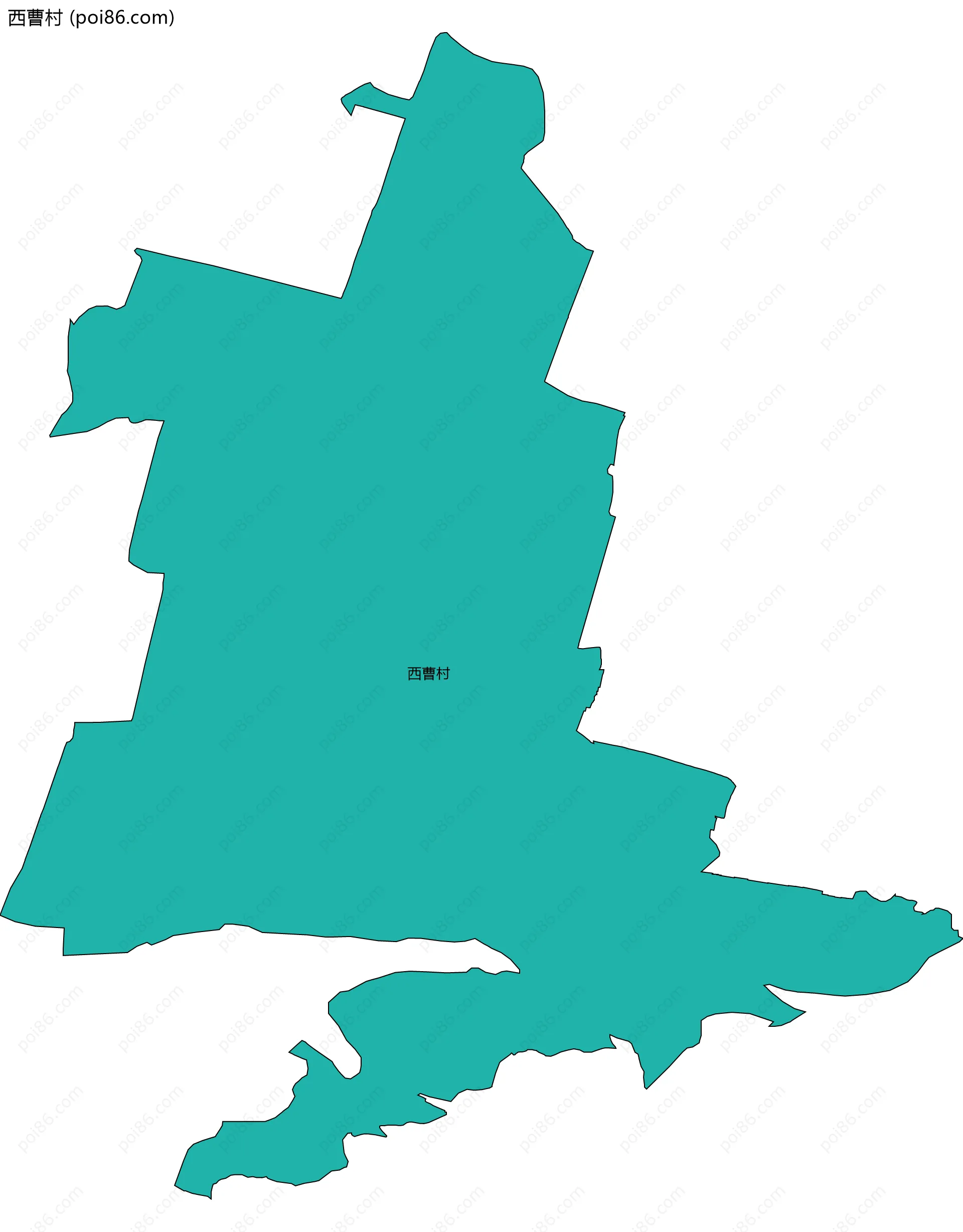 西曹村边界地图