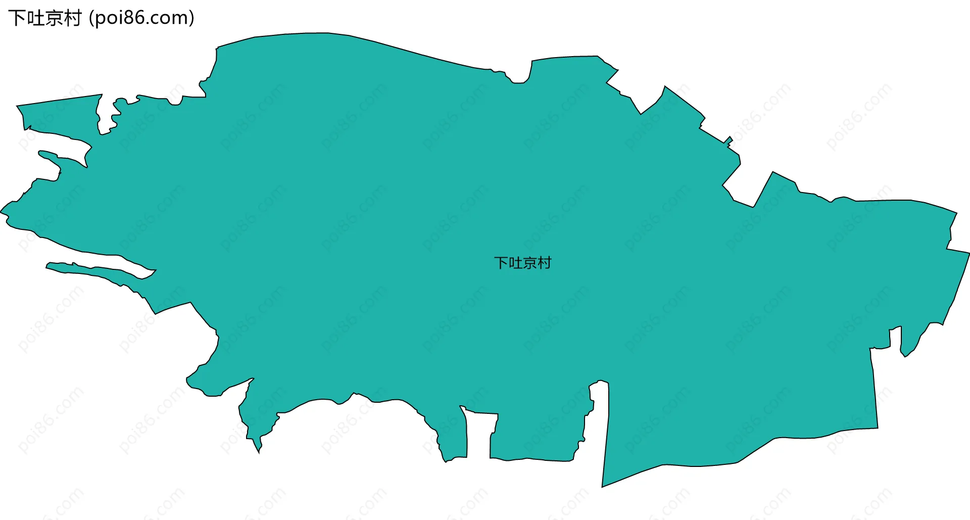 下吐京村边界地图