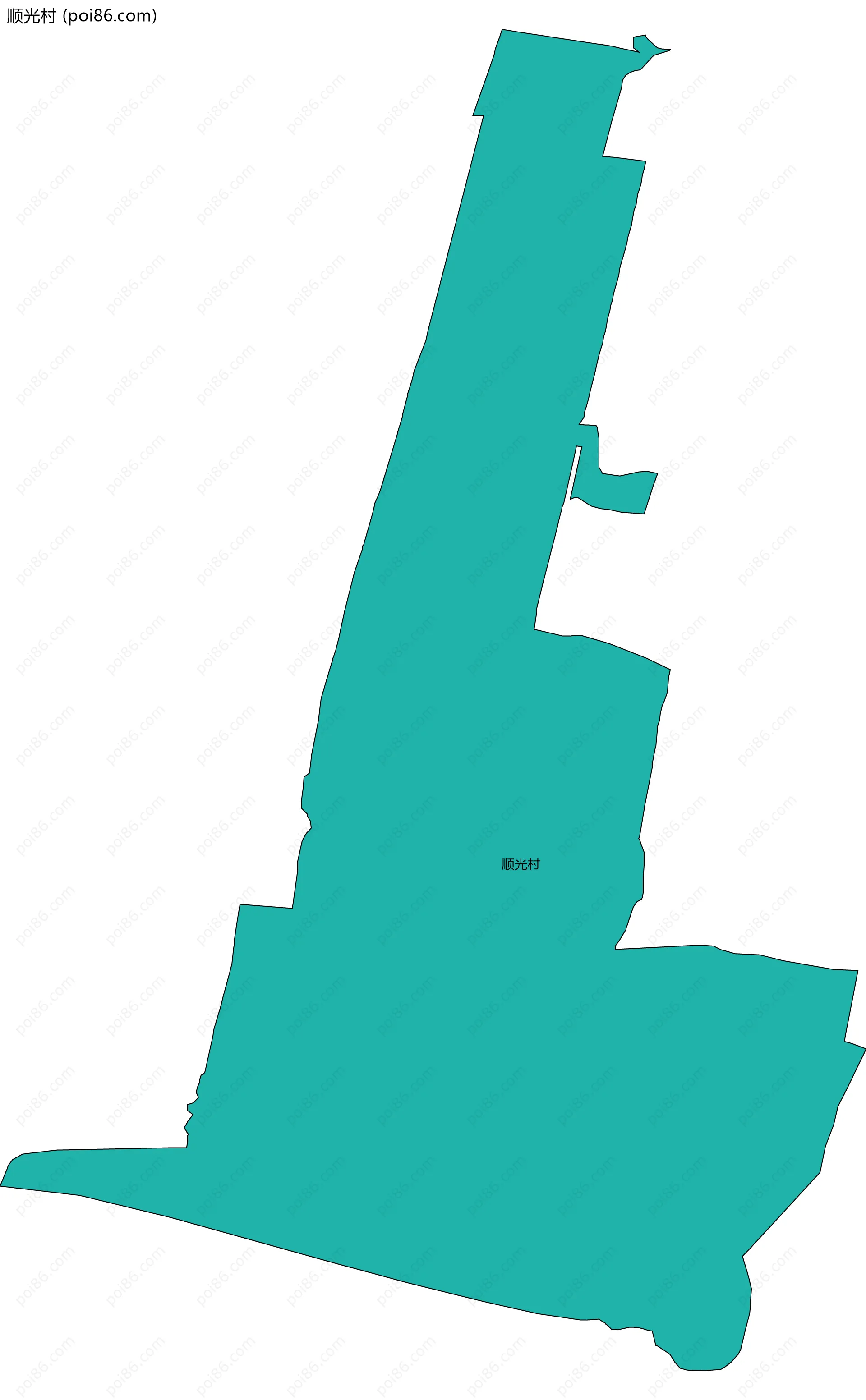 顺光村边界地图