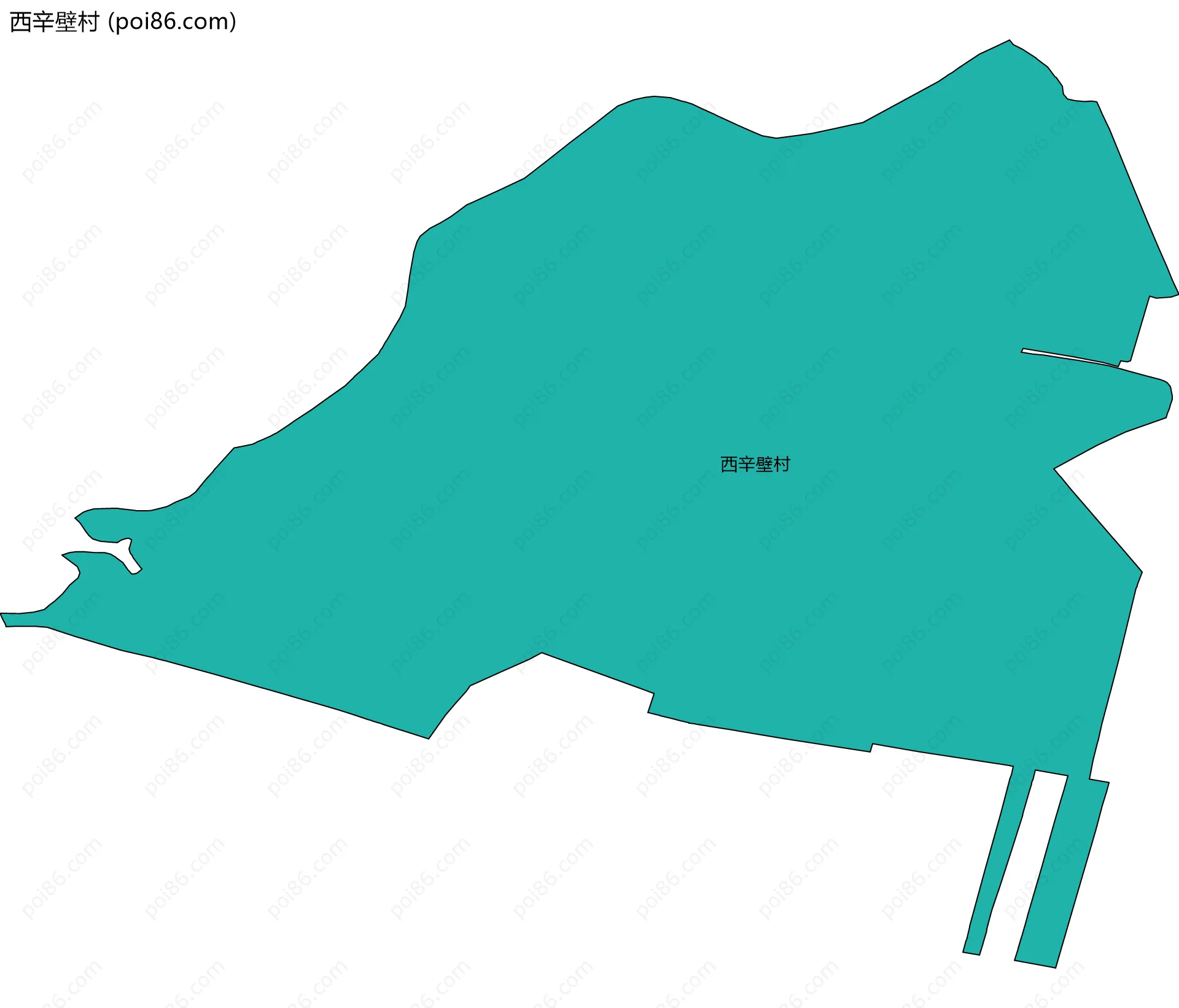 西辛壁村边界地图