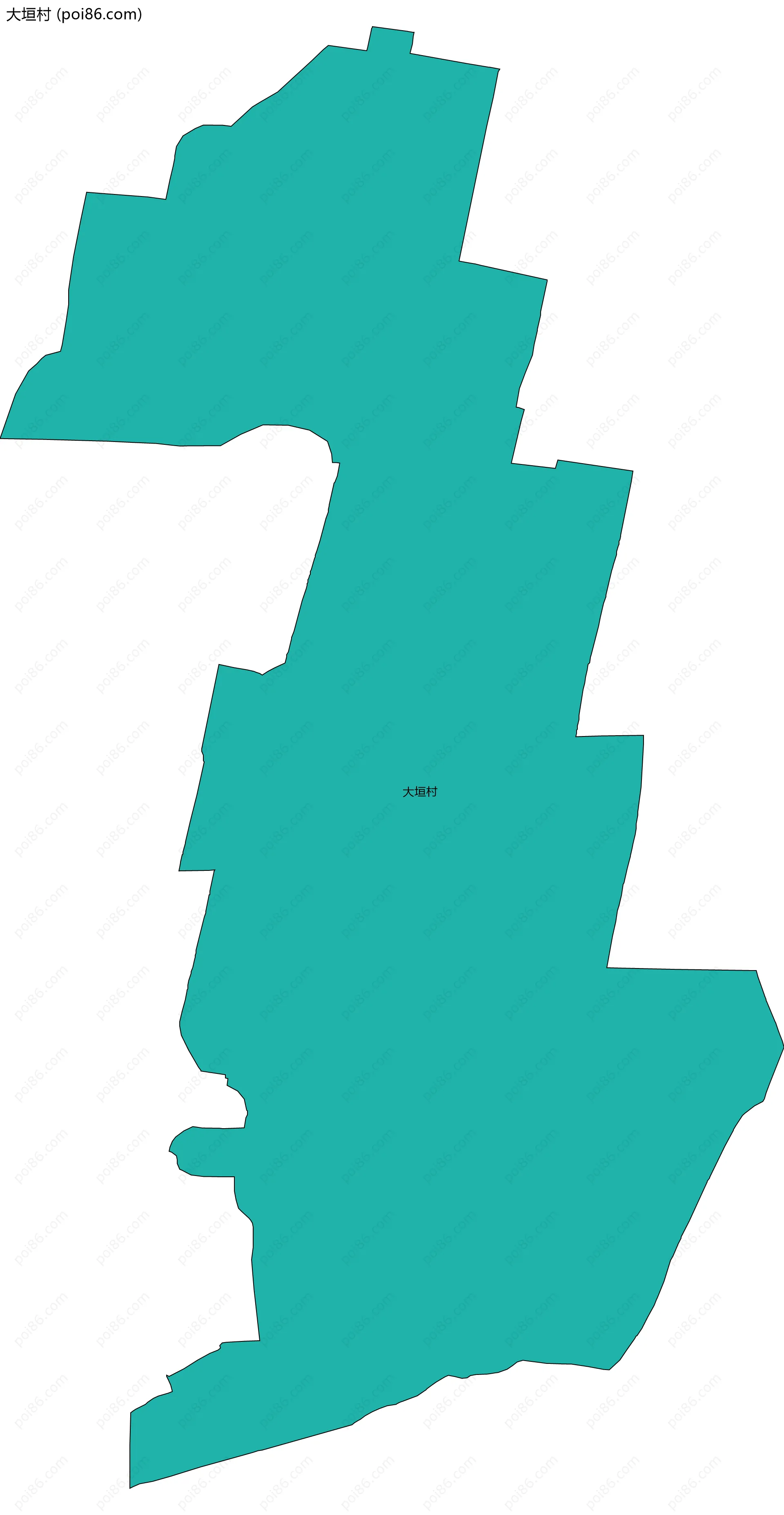 大垣村边界地图