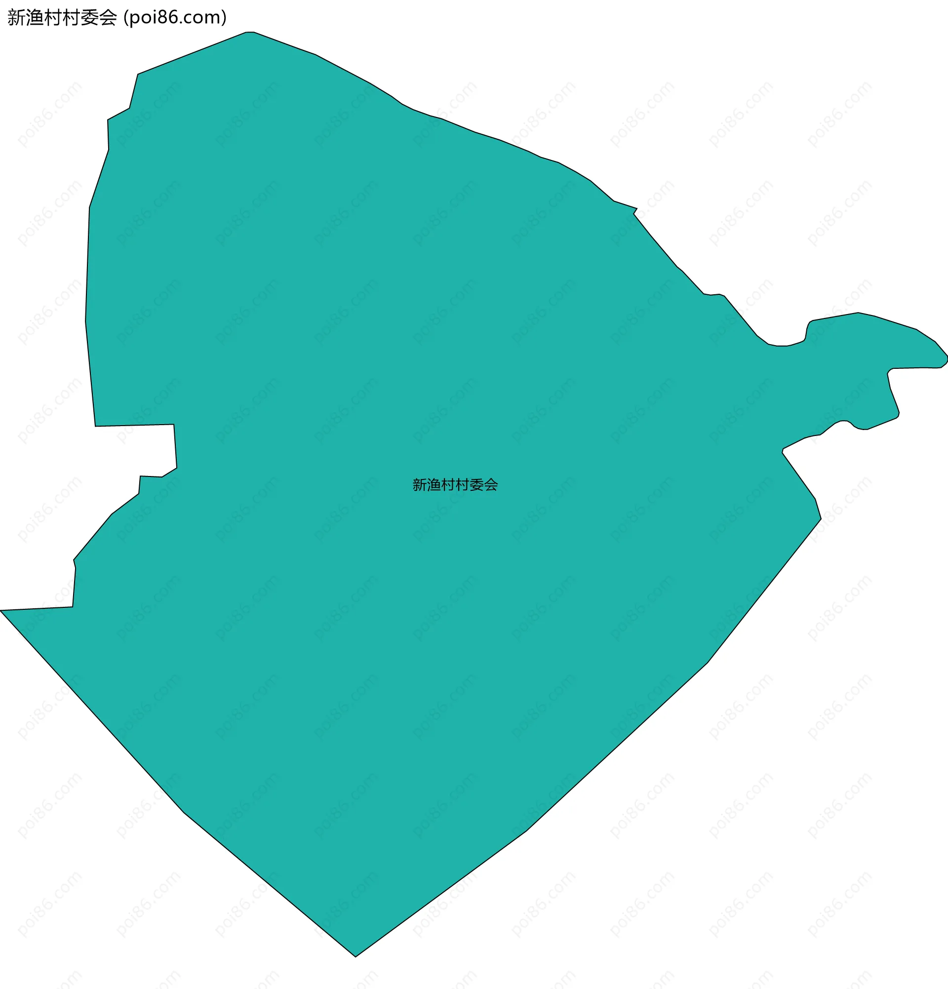 新渔村村委会边界地图