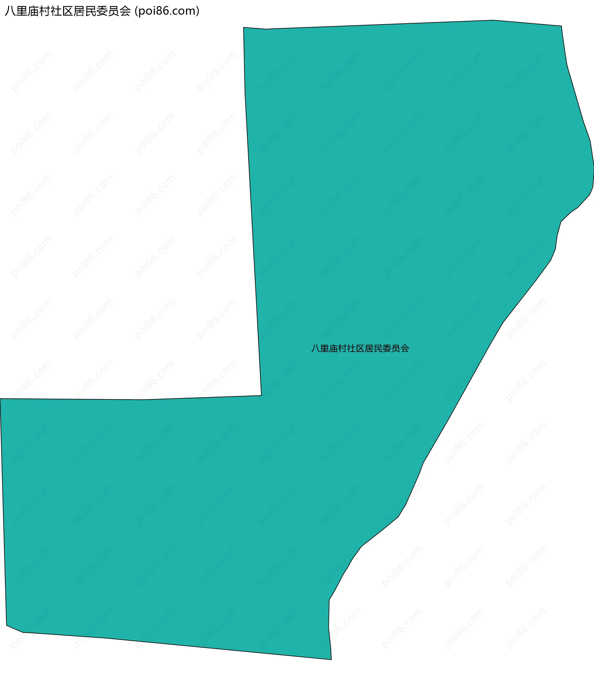八里庙村社区居民委员会边界地图