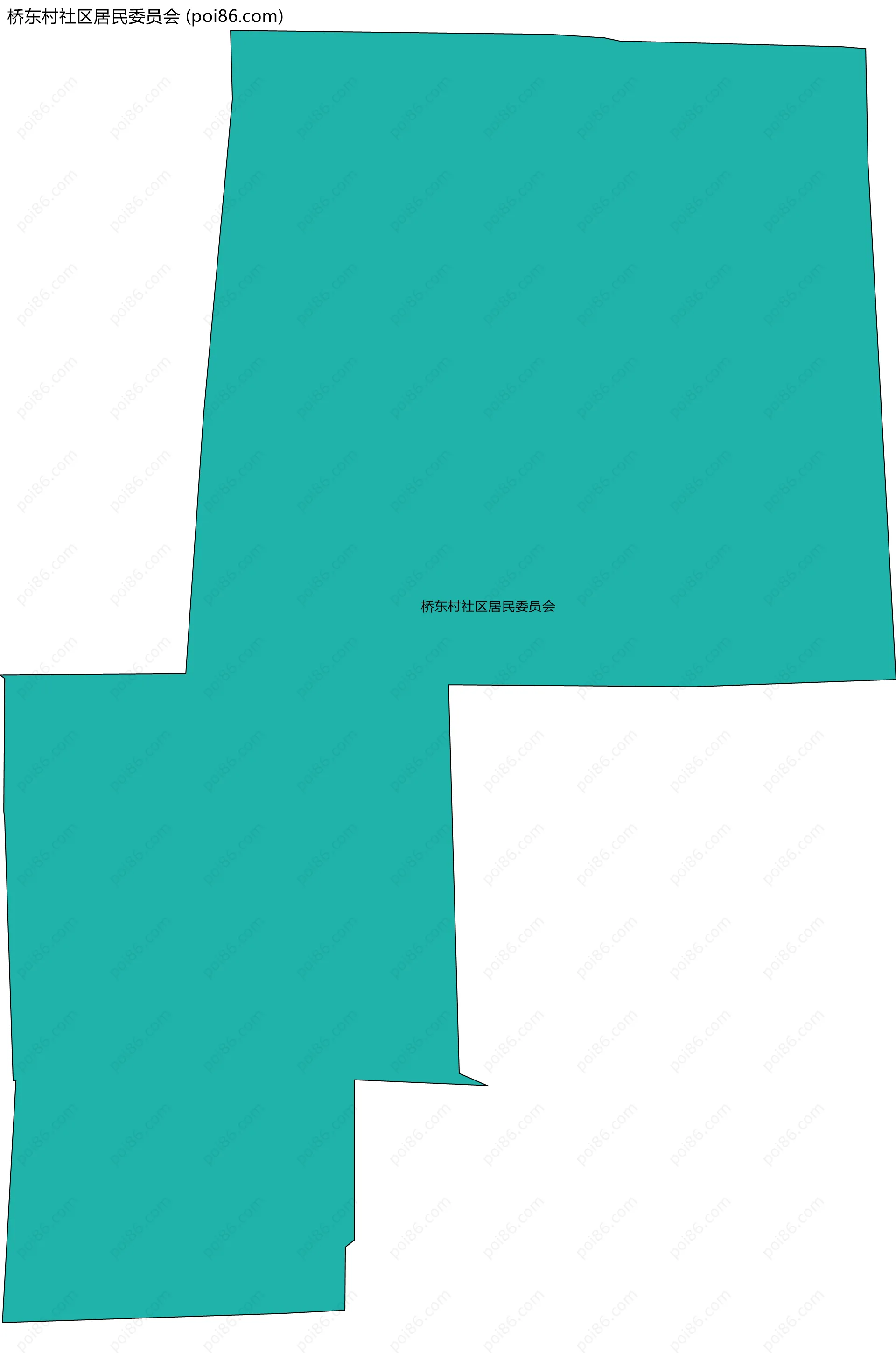 桥东村社区居民委员会边界地图