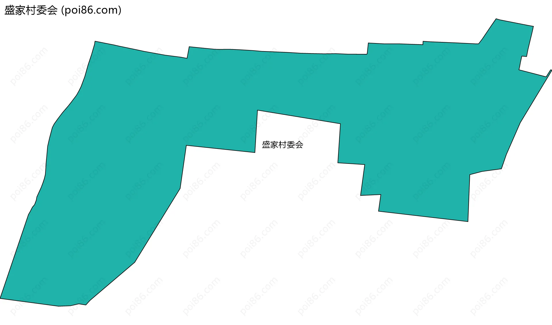 盛家村委会边界地图
