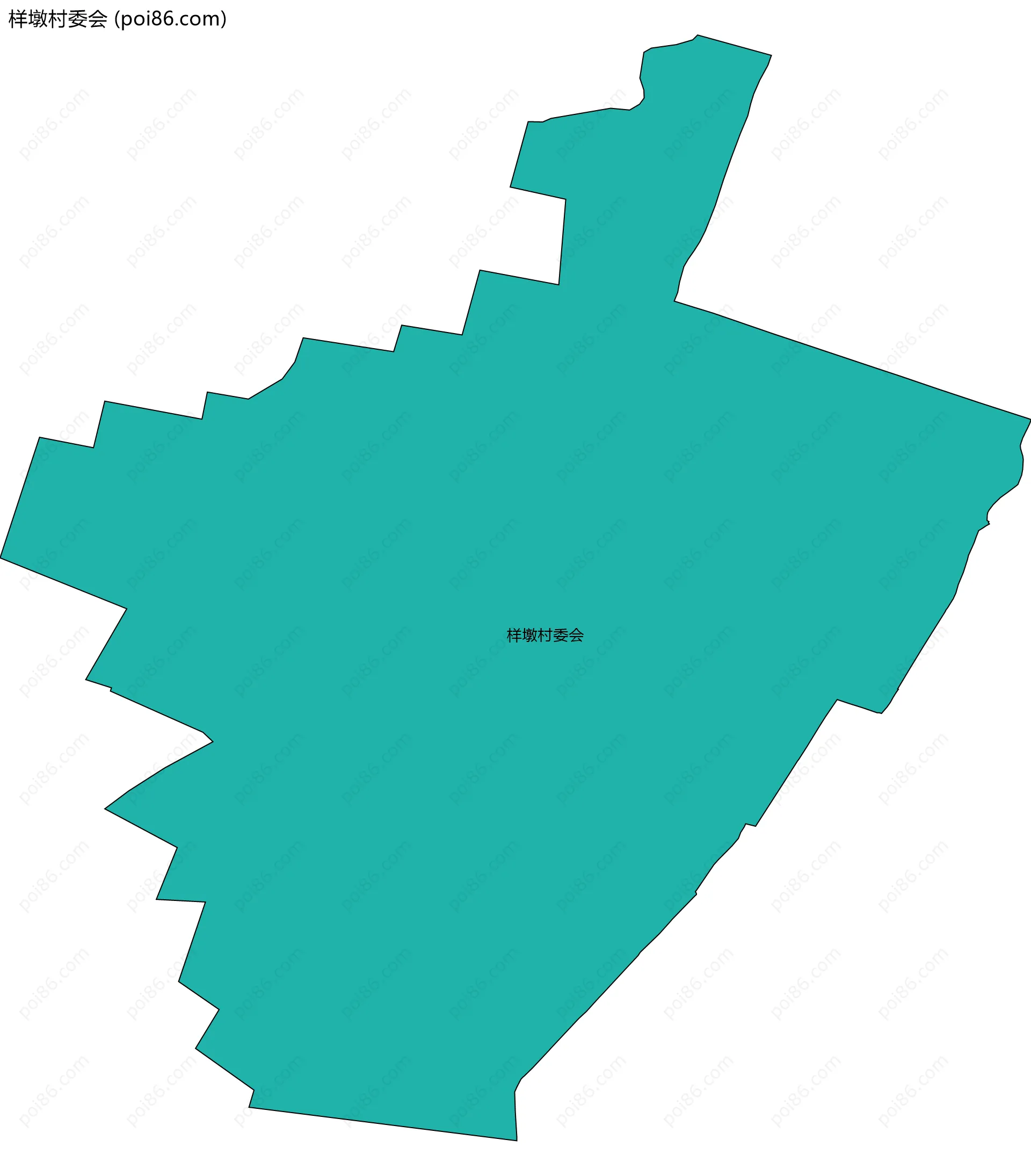 样墩村委会边界地图