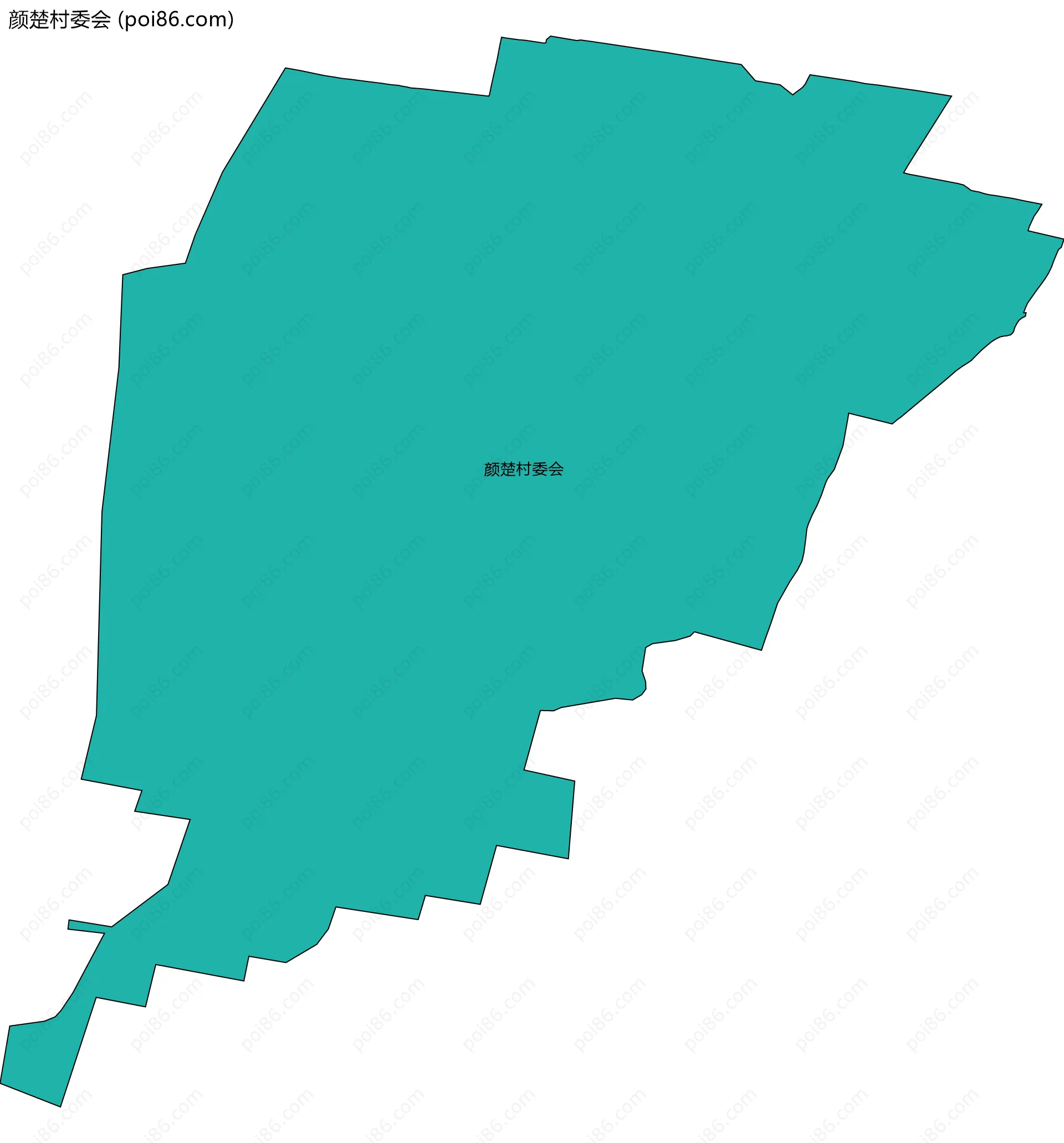 颜楚村委会边界地图