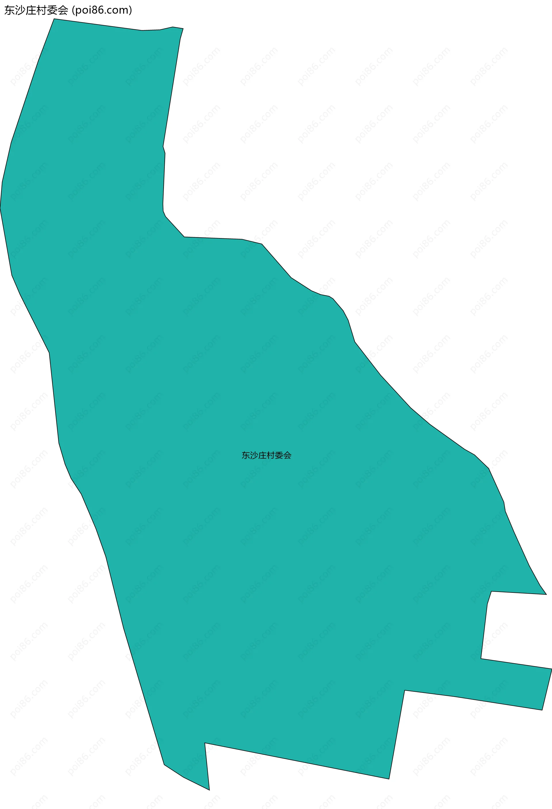 东沙庄村委会边界地图