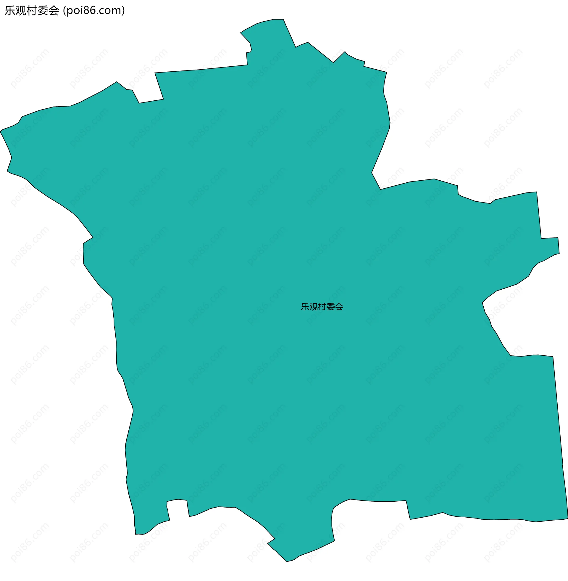 乐观村委会边界地图