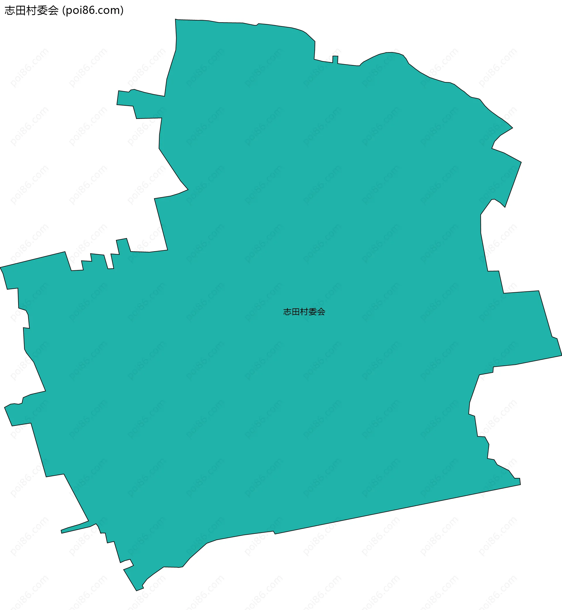 志田村委会边界地图