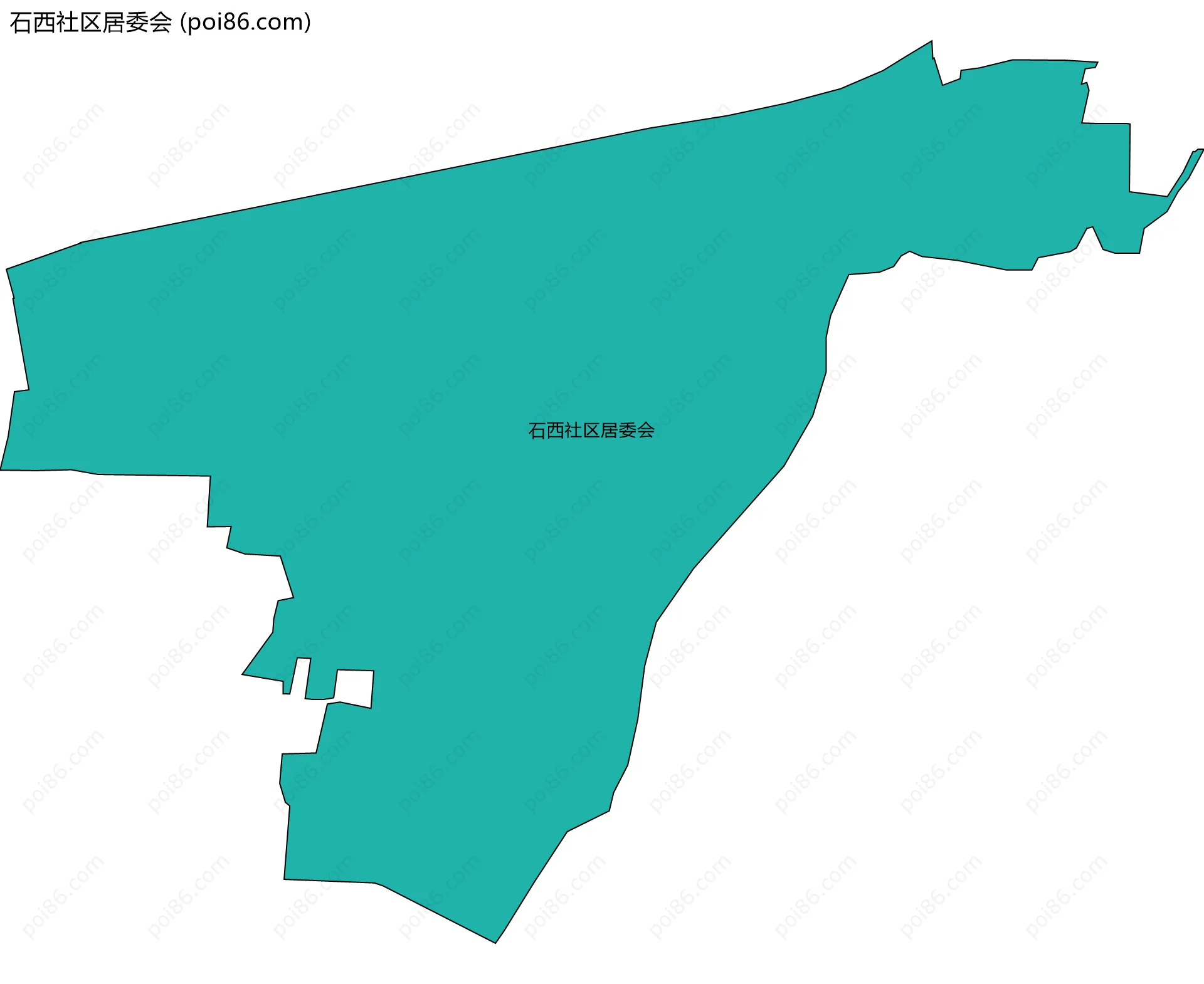 石西社区居委会边界地图