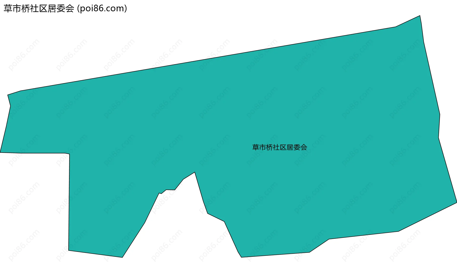 草市桥社区居委会边界地图