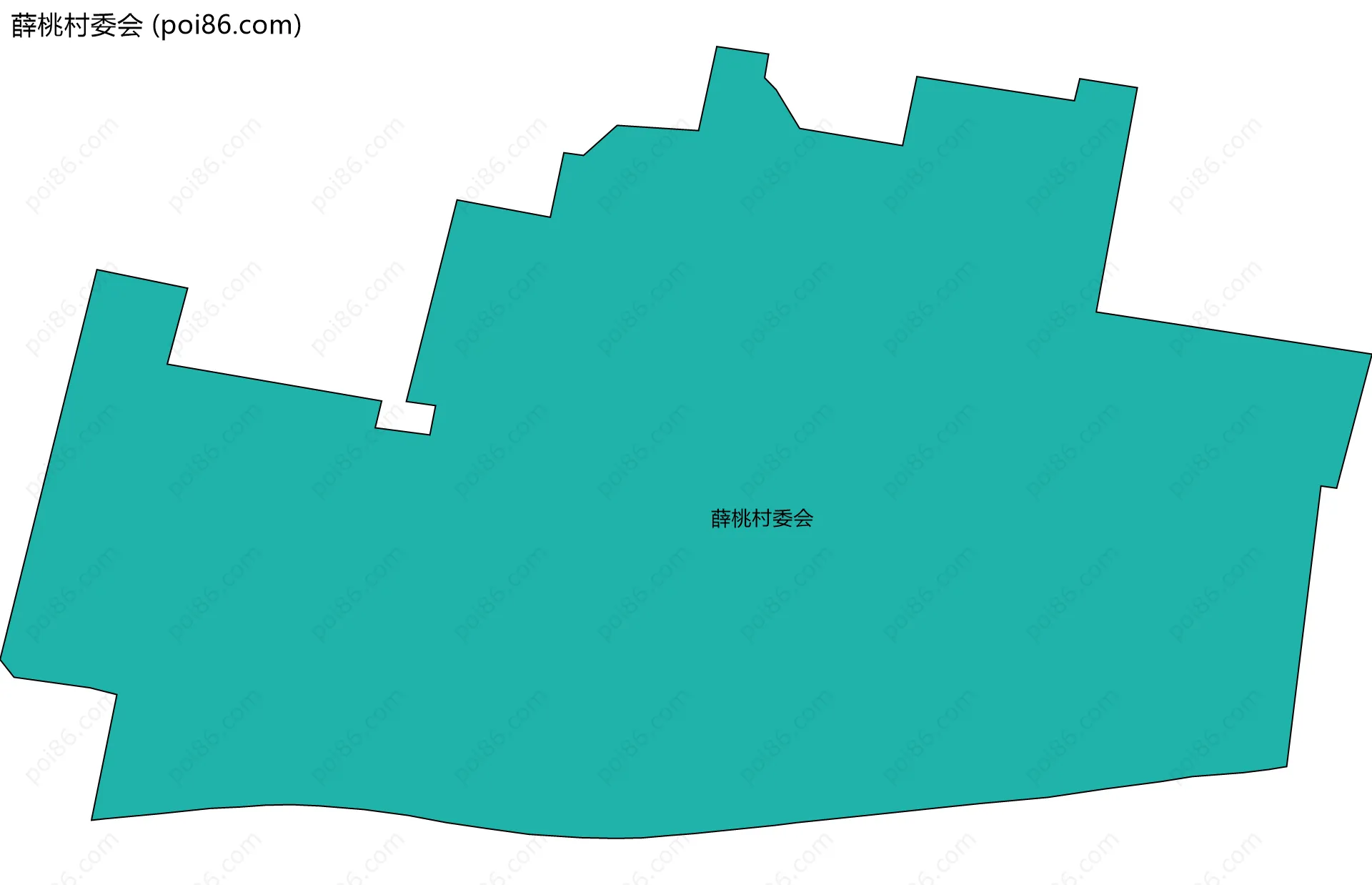 薛桃村委会边界地图