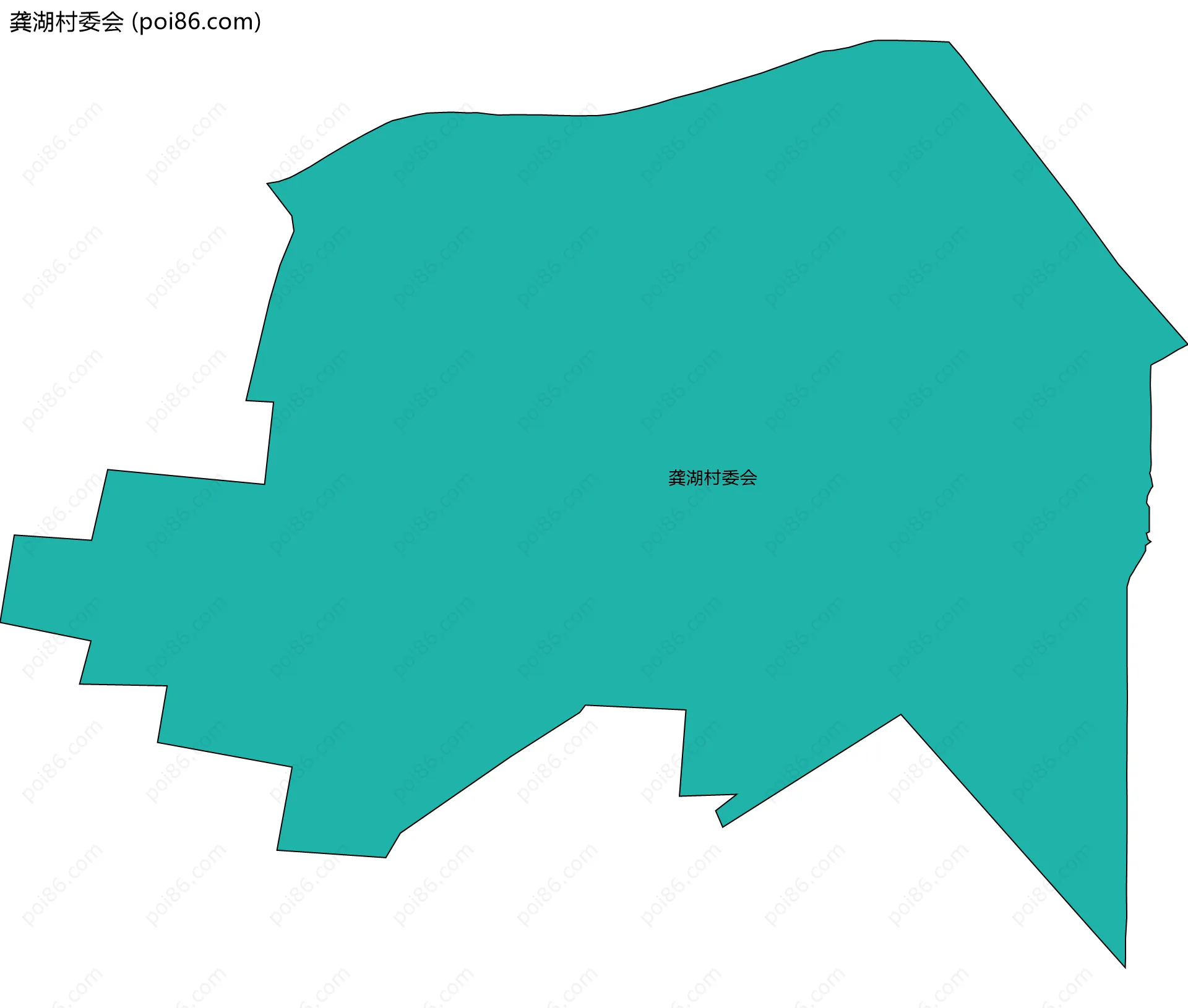 龚湖村委会边界地图
