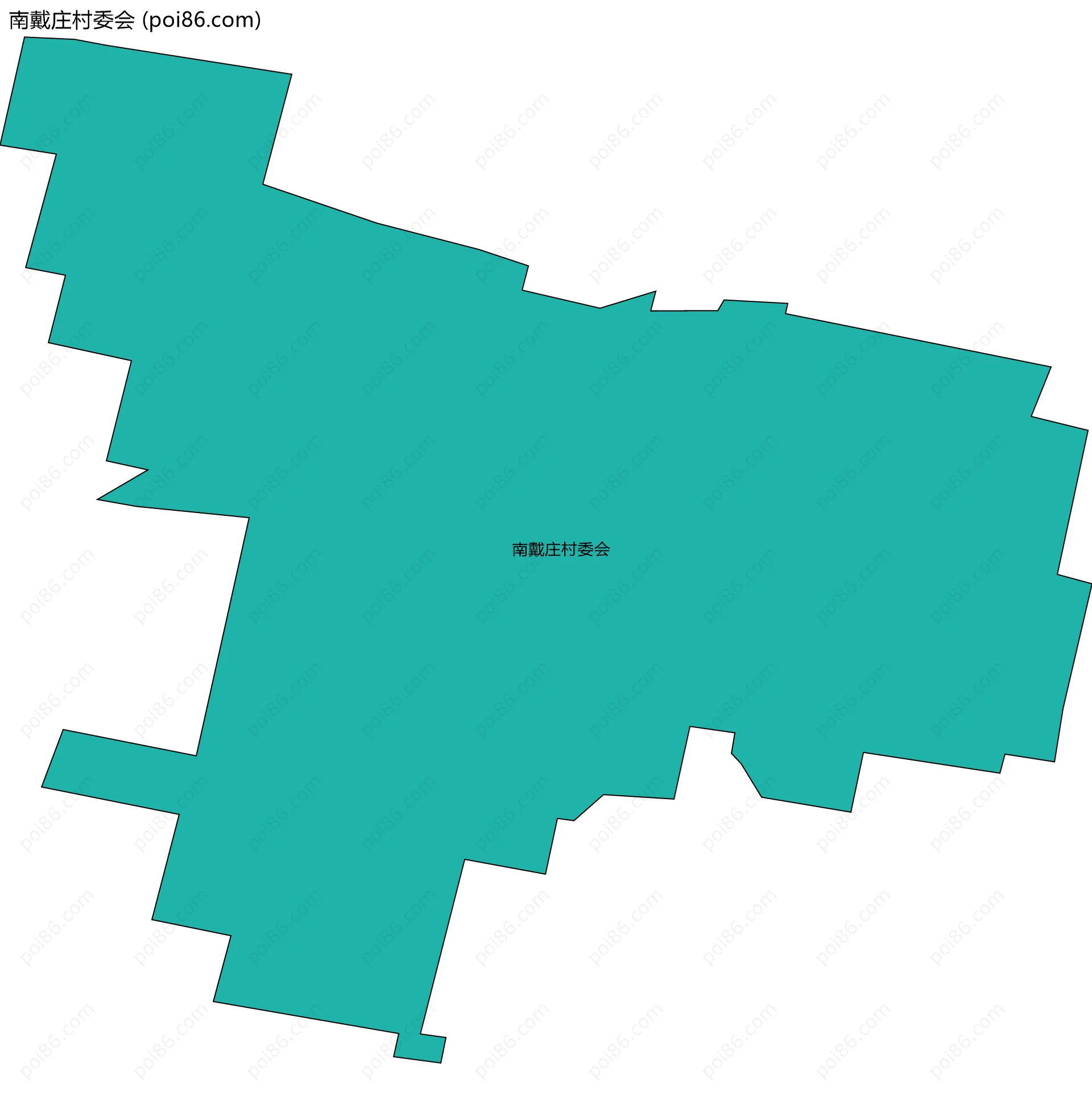南戴庄村委会边界地图