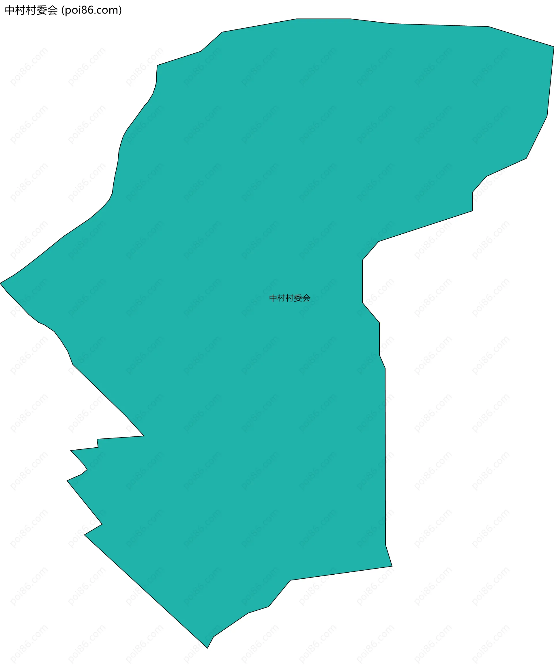 中村村委会边界地图