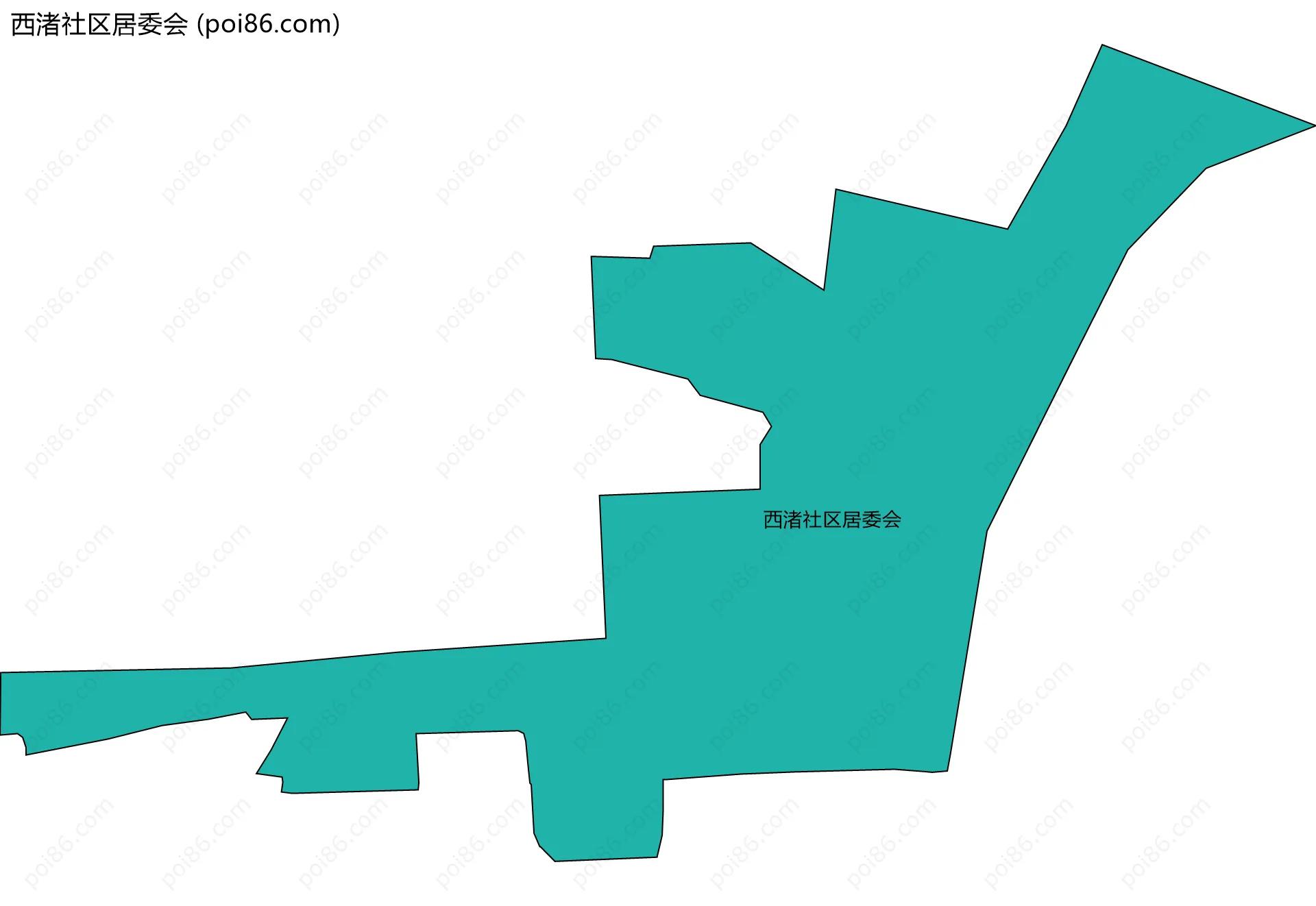西渚社区居委会边界地图