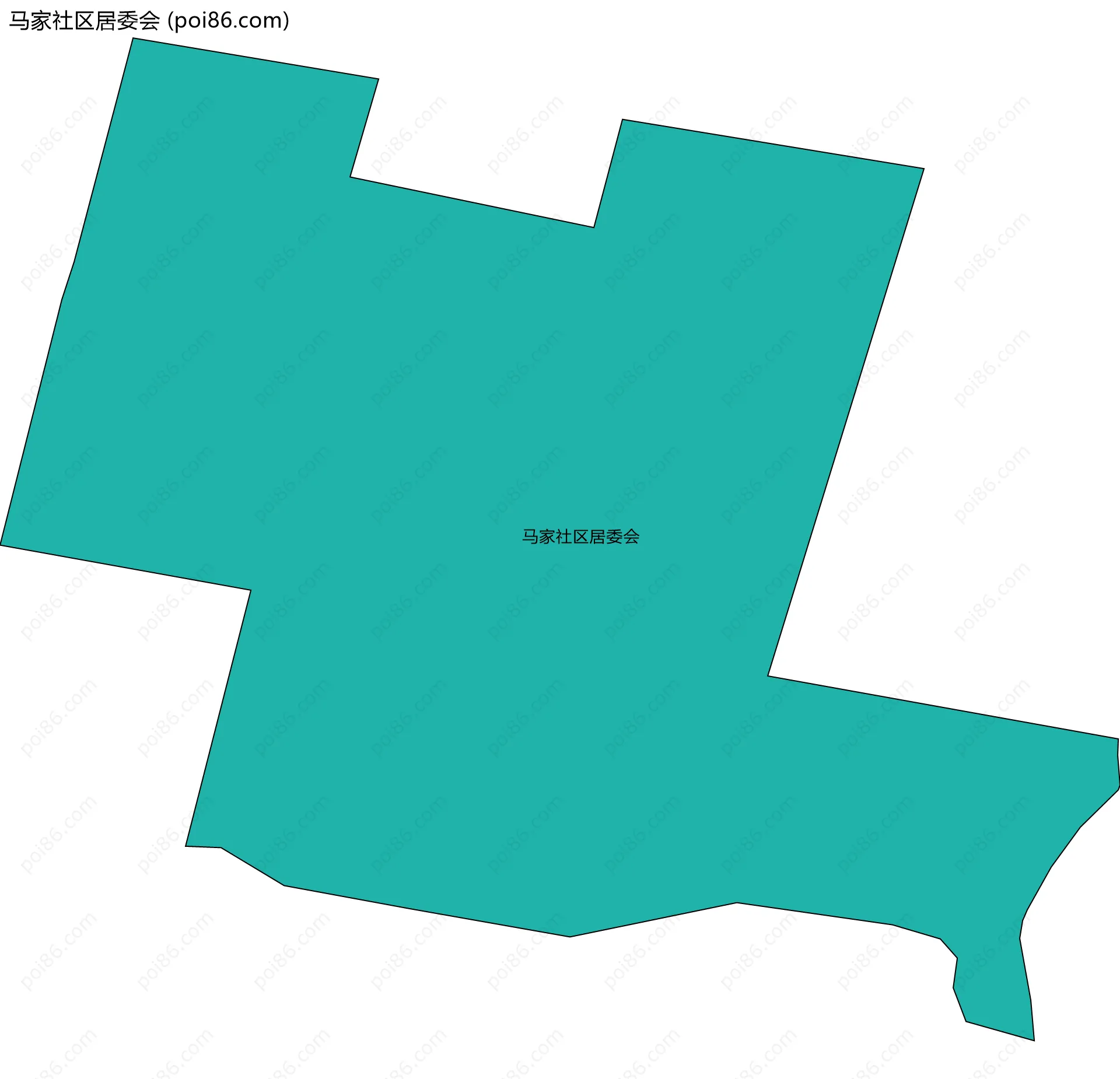 马家社区居委会边界地图