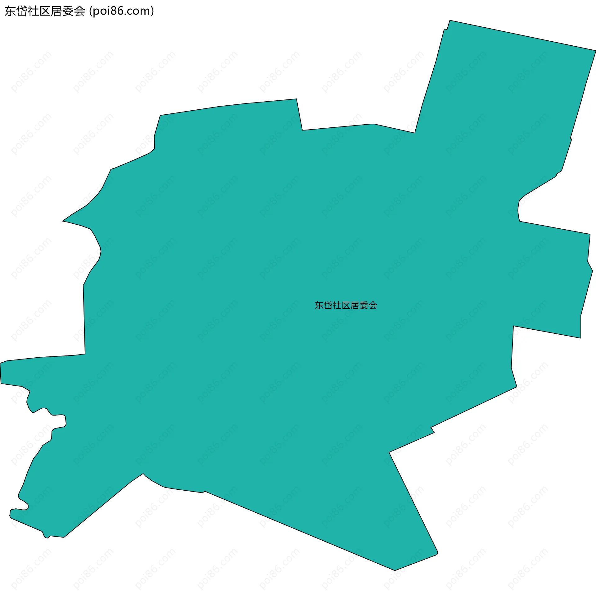东岱社区居委会边界地图
