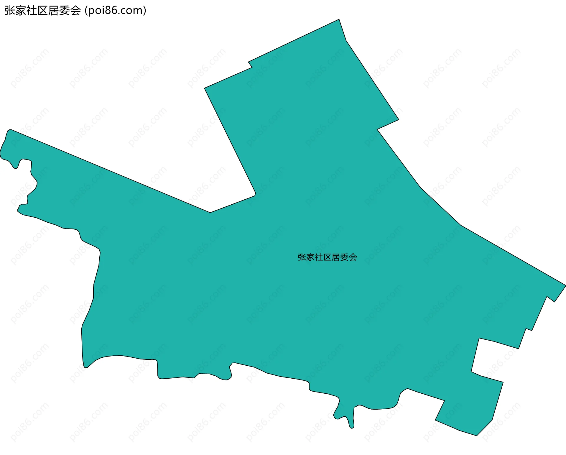 张家社区居委会边界地图