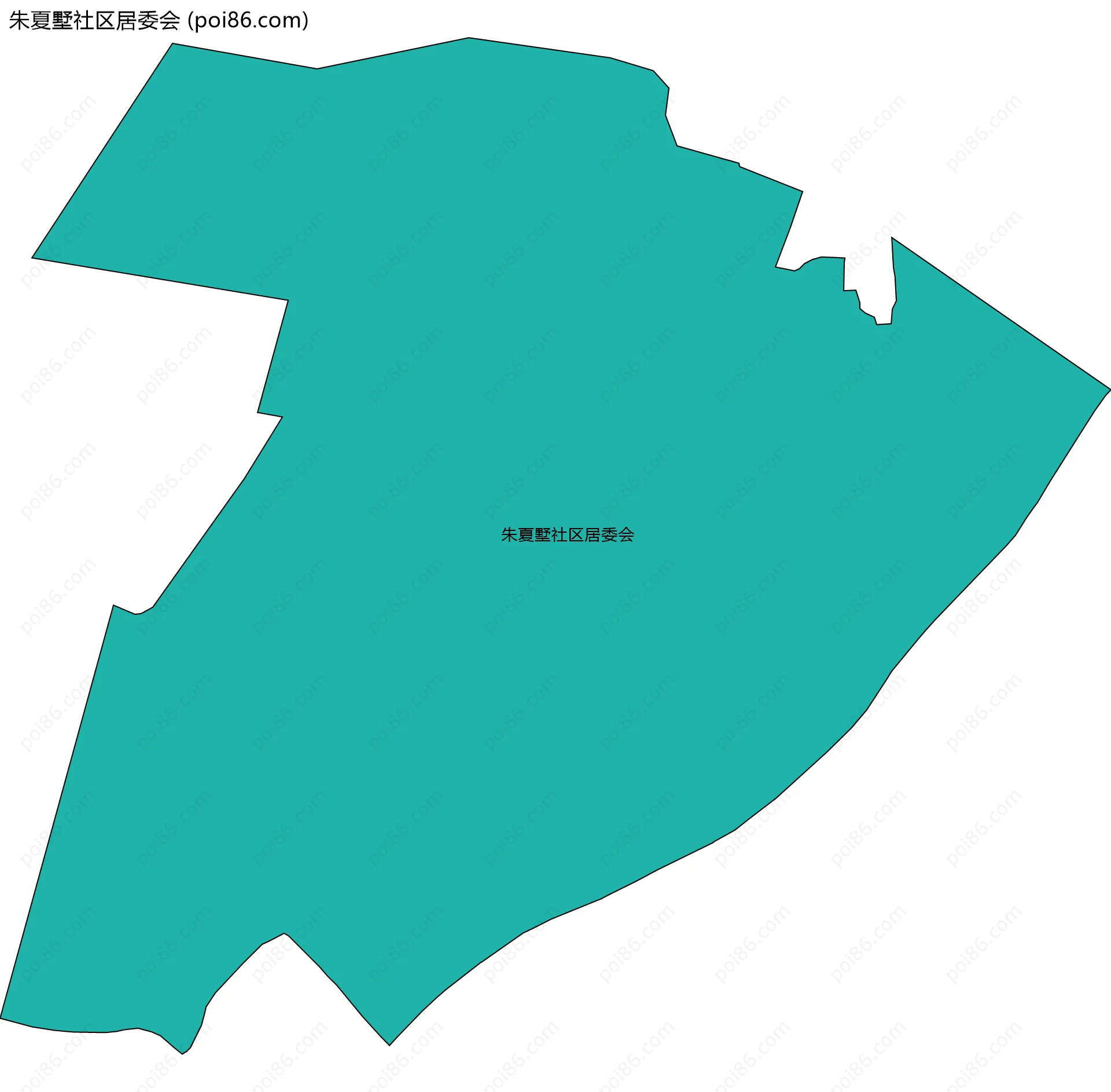 朱夏墅社区居委会边界地图