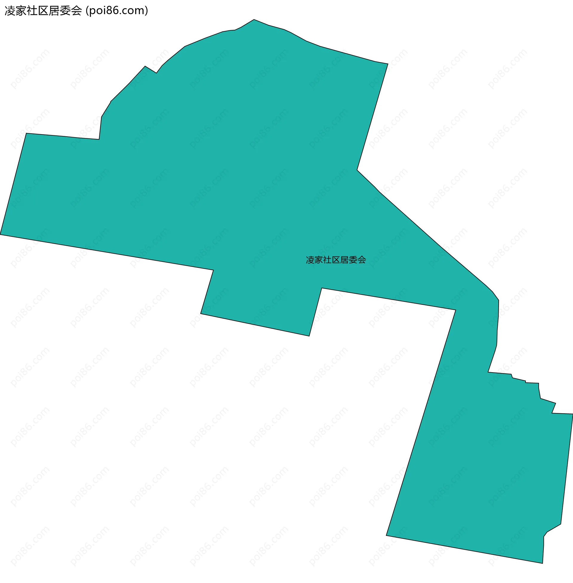 凌家社区居委会边界地图