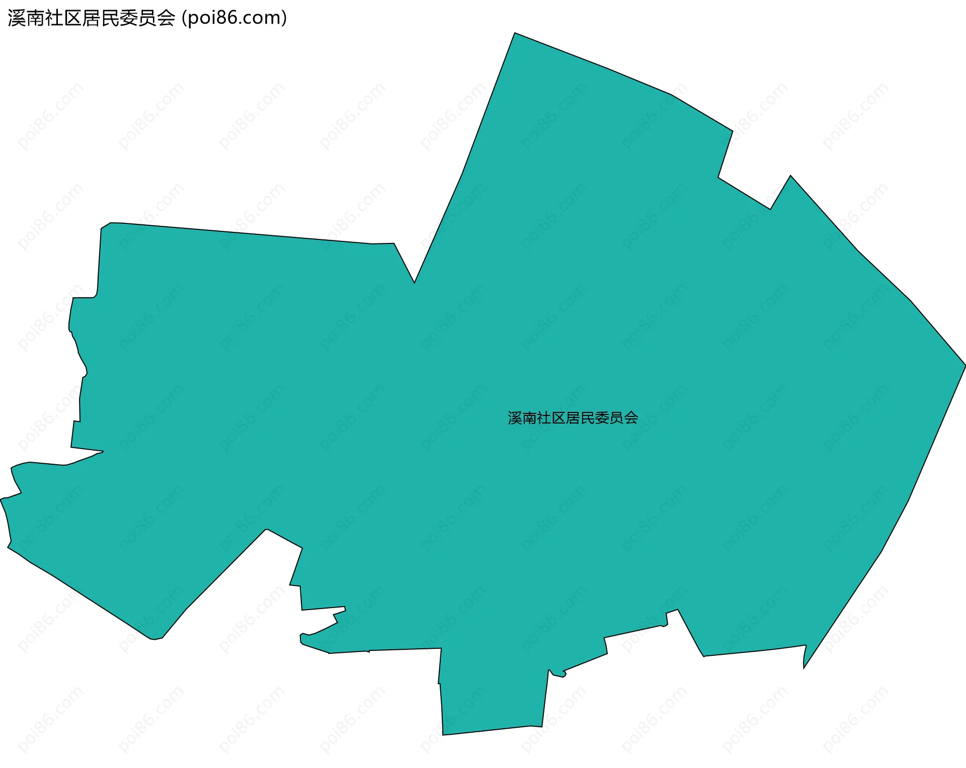 溪南社区居民委员会边界地图