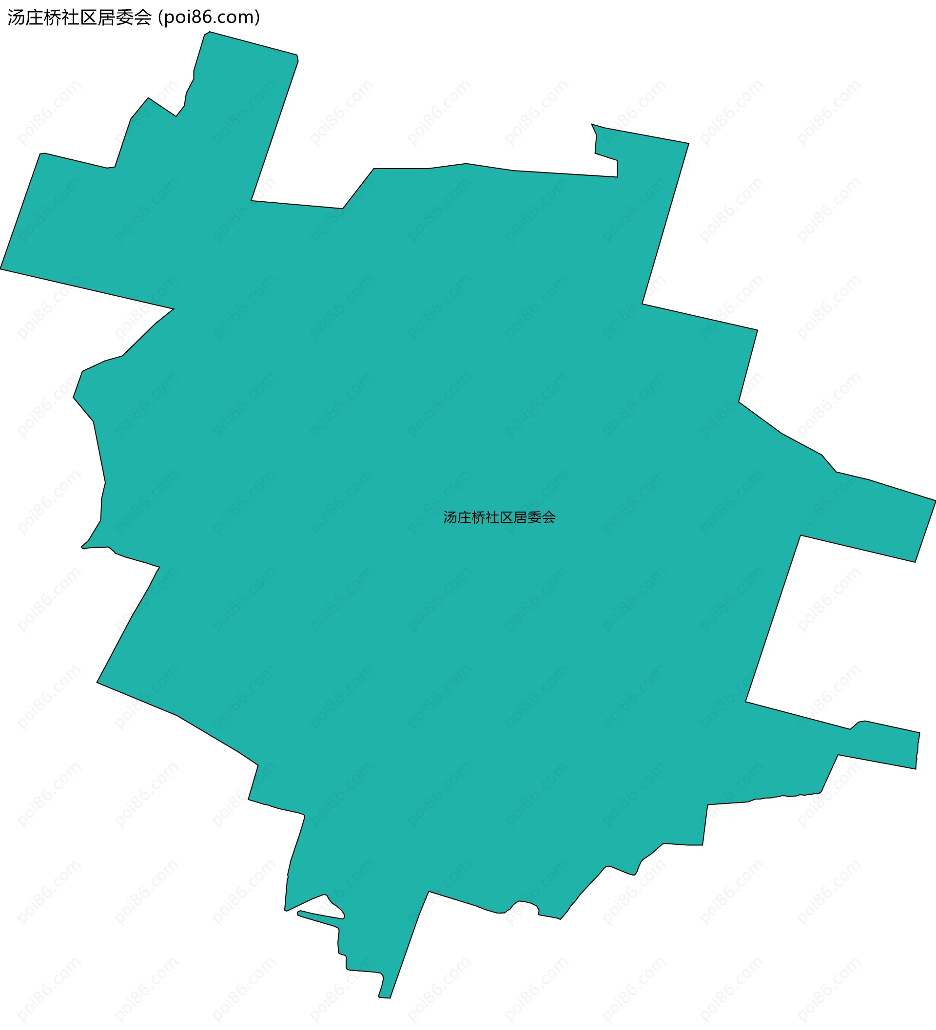 汤庄桥社区居委会边界地图