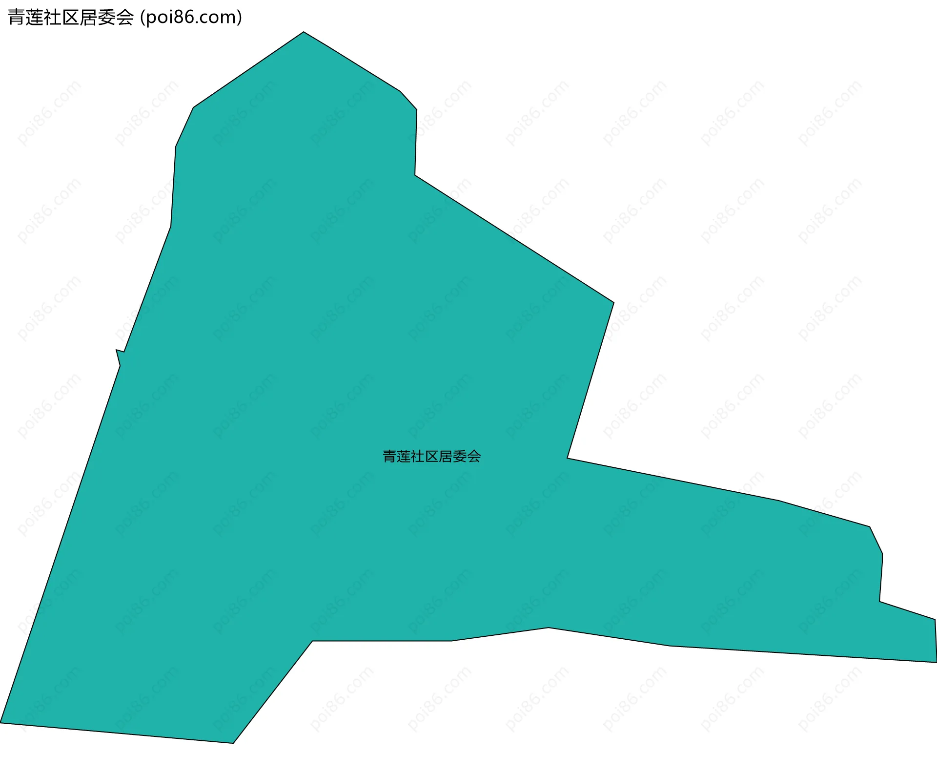 青莲社区居委会边界地图