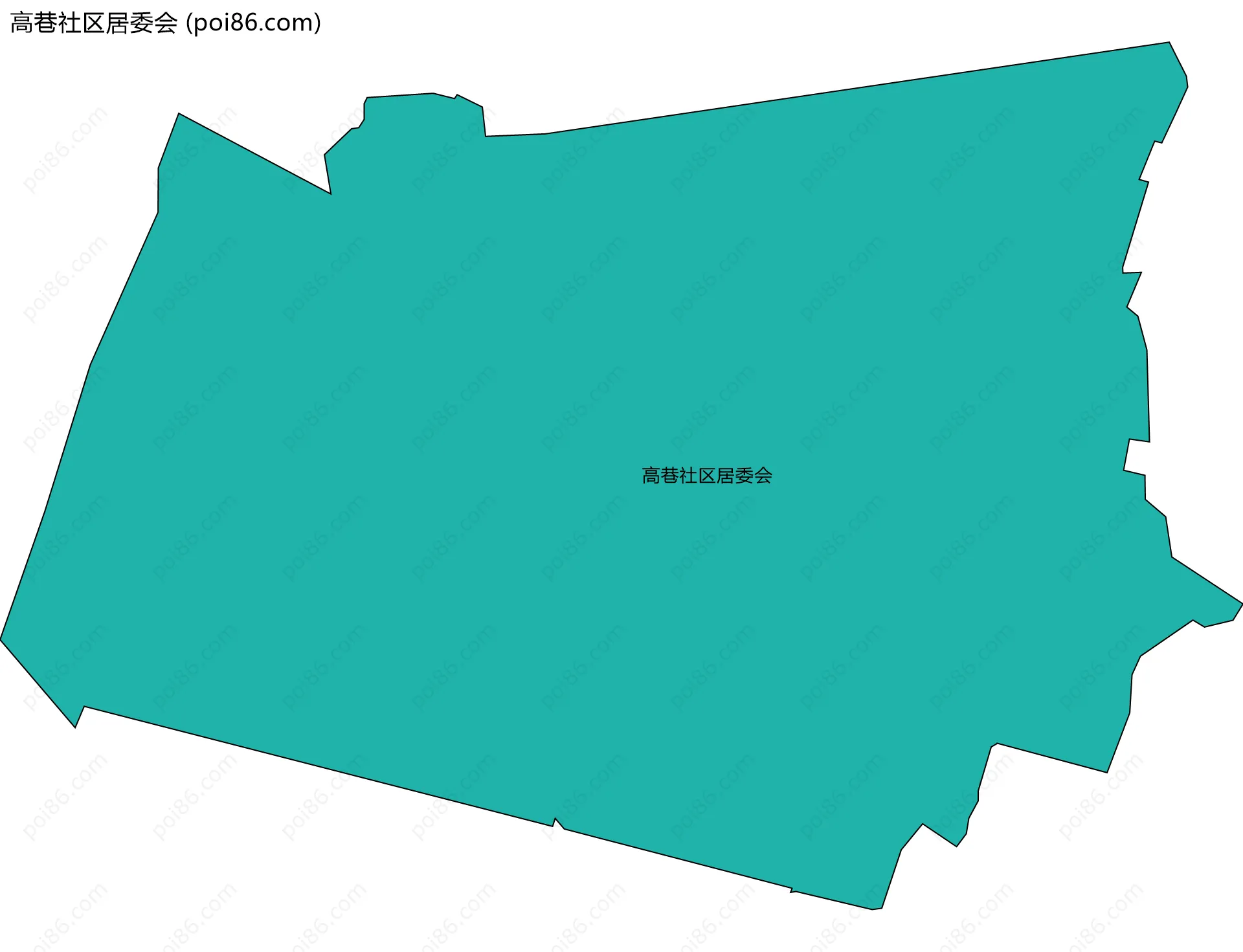 高巷社区居委会边界地图
