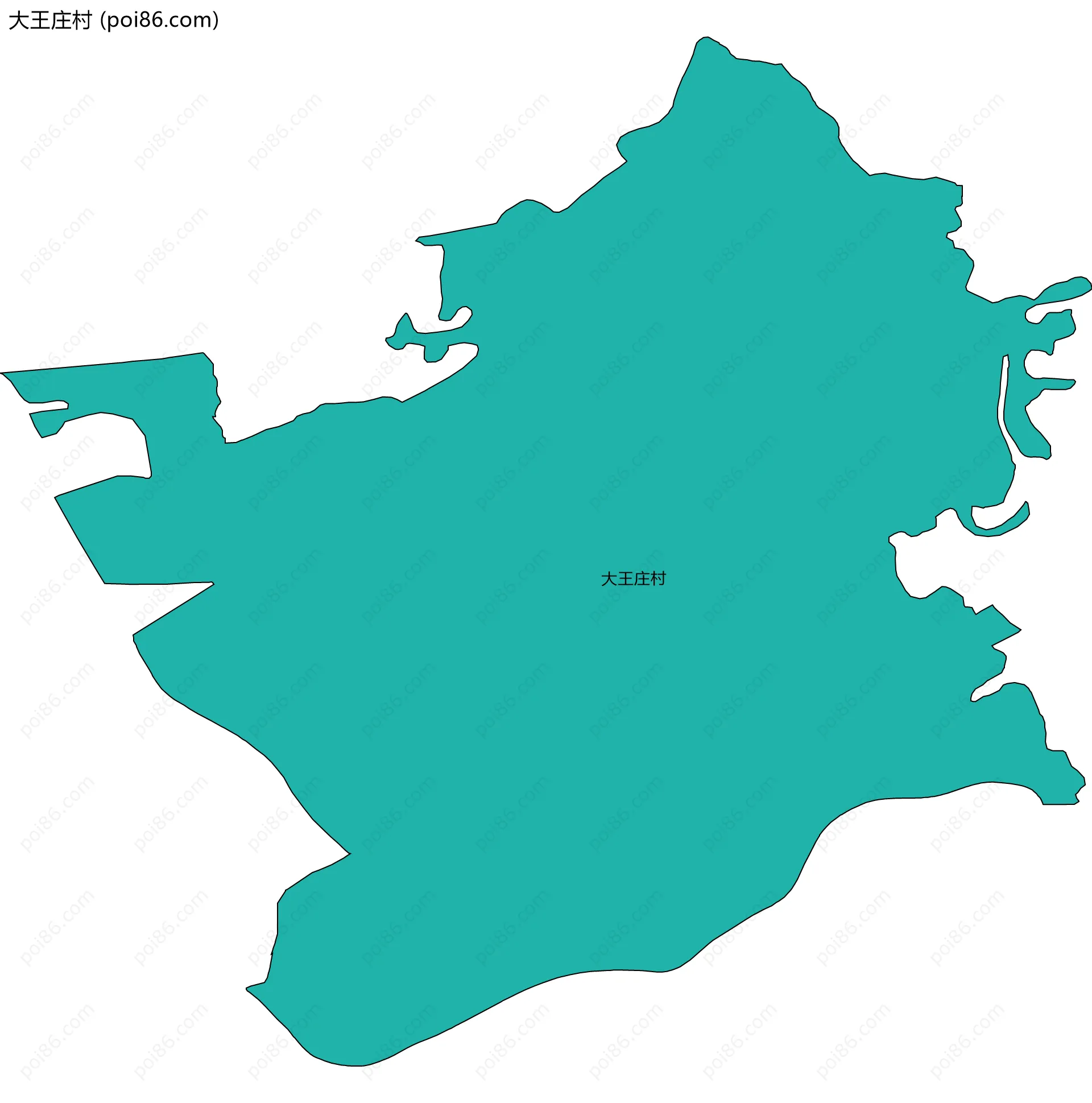 大王庄村边界地图