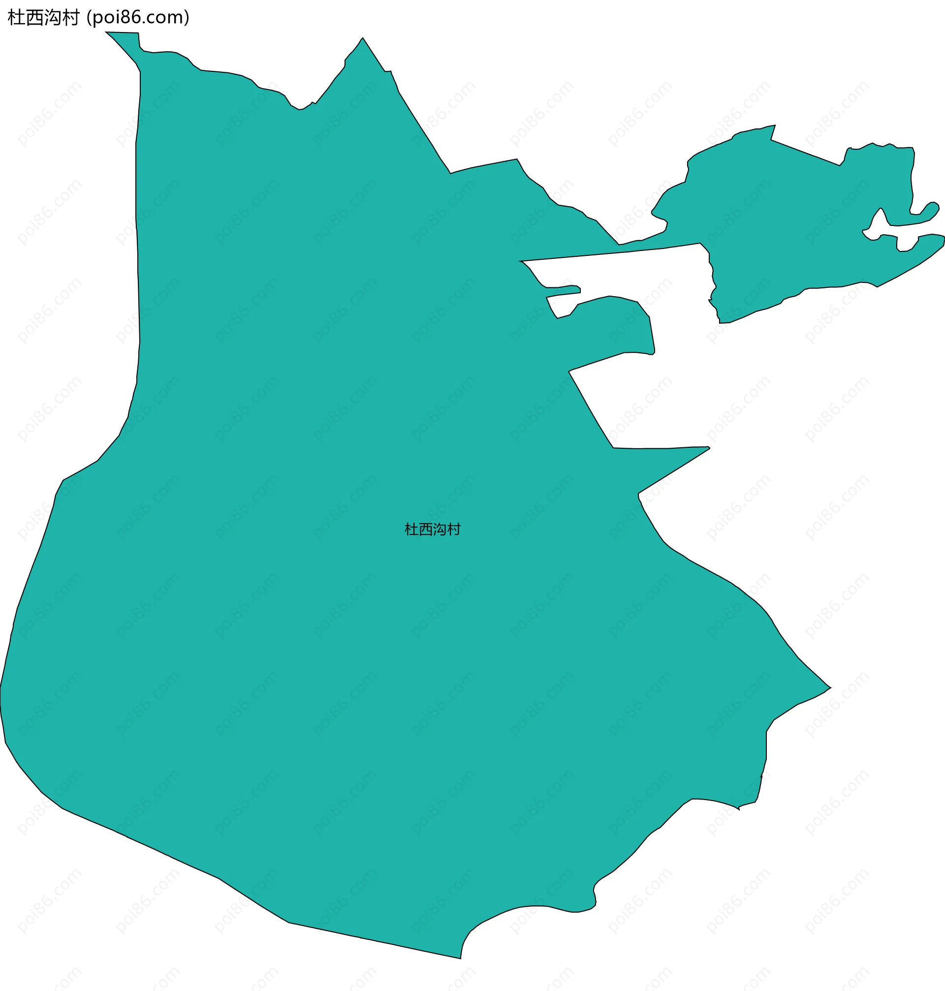 杜西沟村边界地图