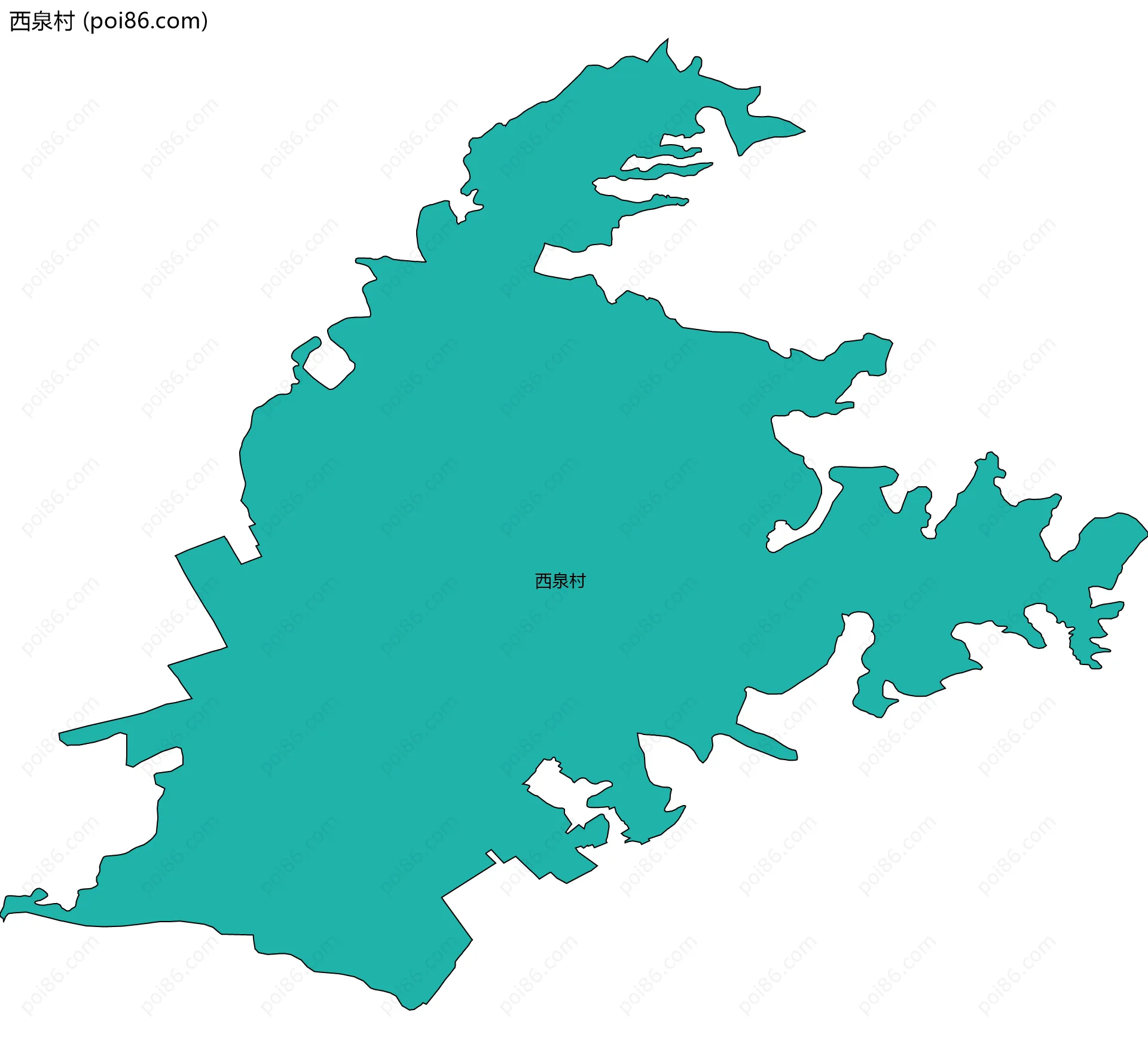 西泉村边界地图